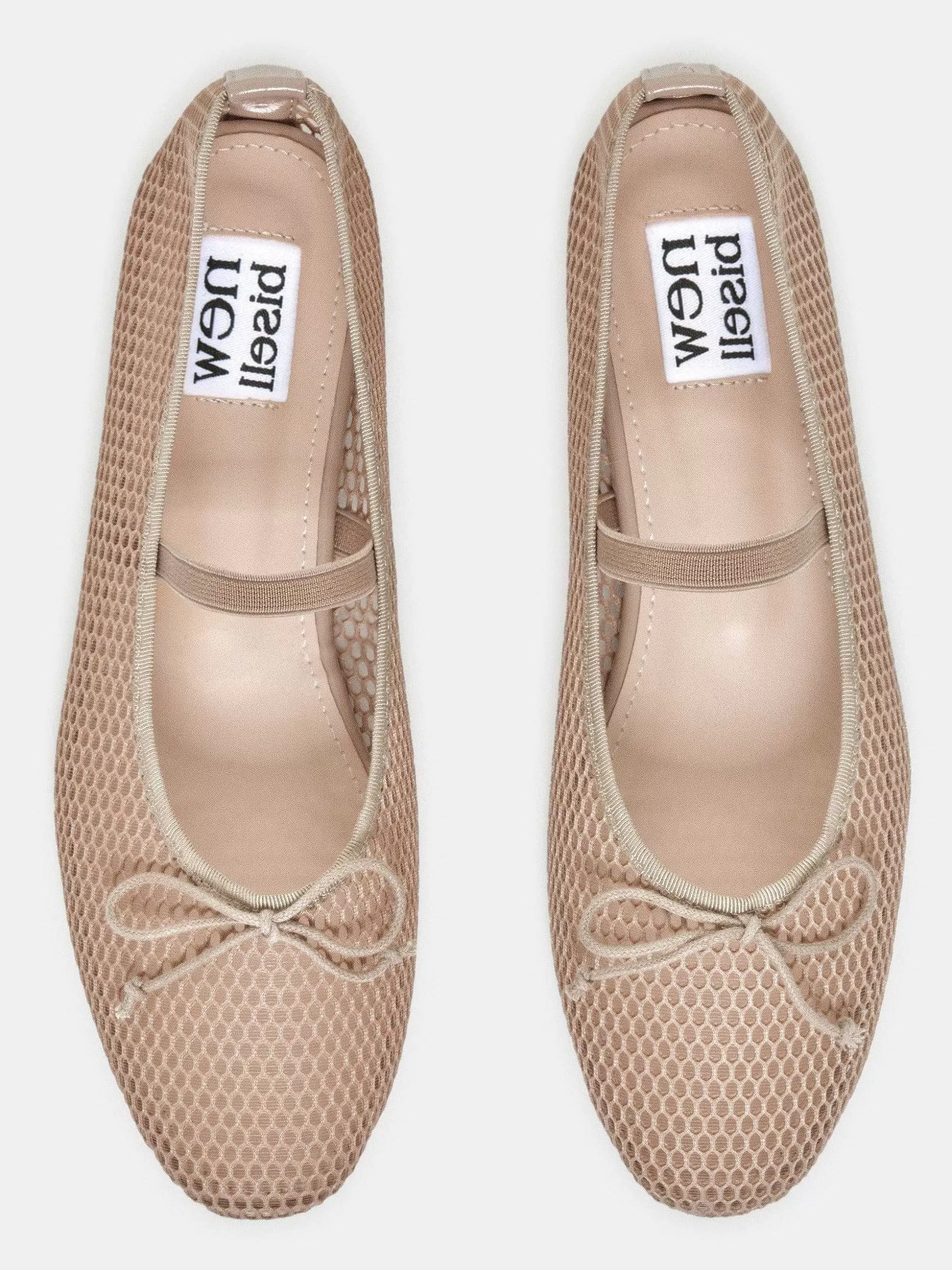 Source Unknown Ballerines En Maille Mary Jane, Taupe Outlet