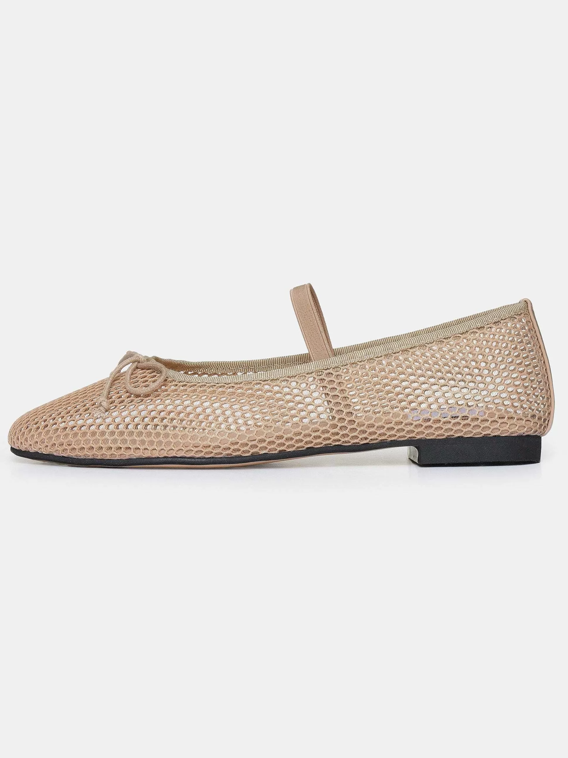 Source Unknown Ballerines En Maille Mary Jane, Taupe Best