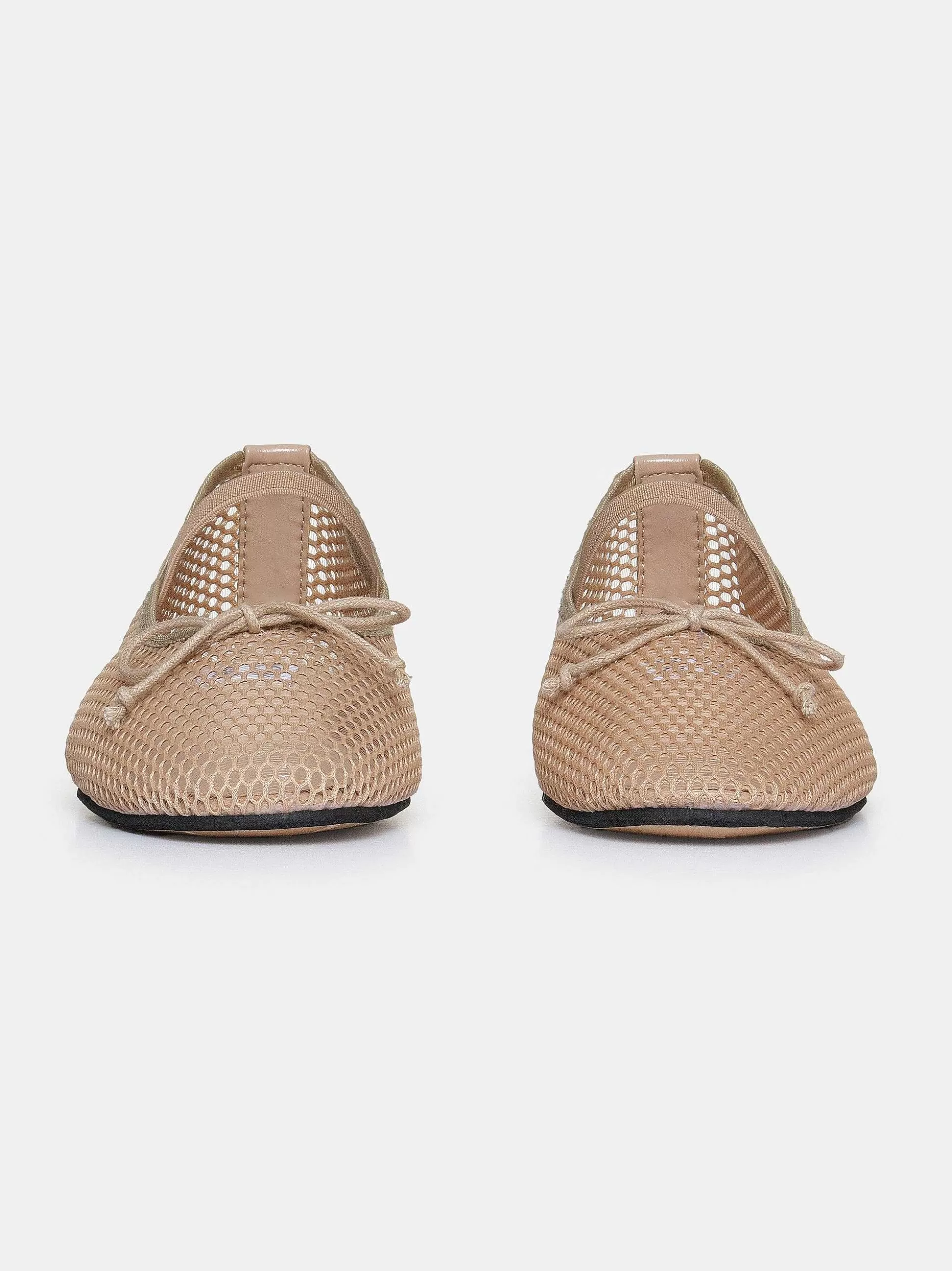 Source Unknown Ballerines En Maille Mary Jane, Taupe Best