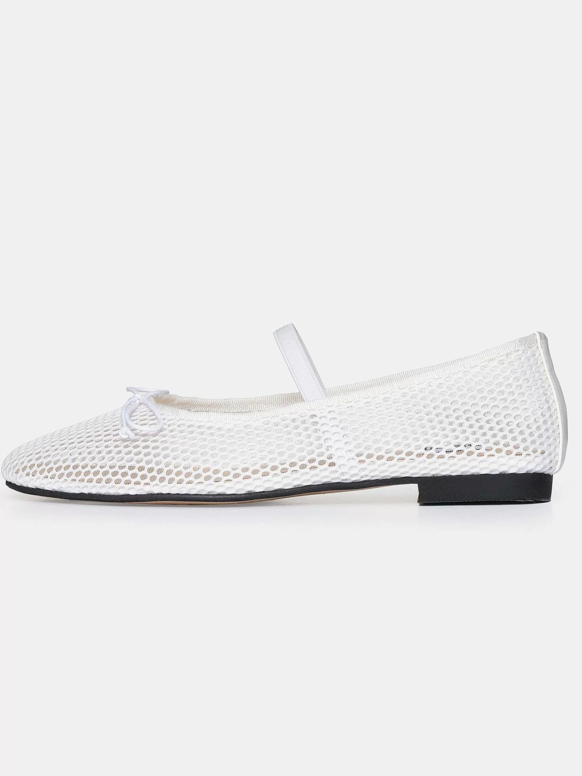 Source Unknown Ballerines Mary Jane En Maille, Blanches Sale