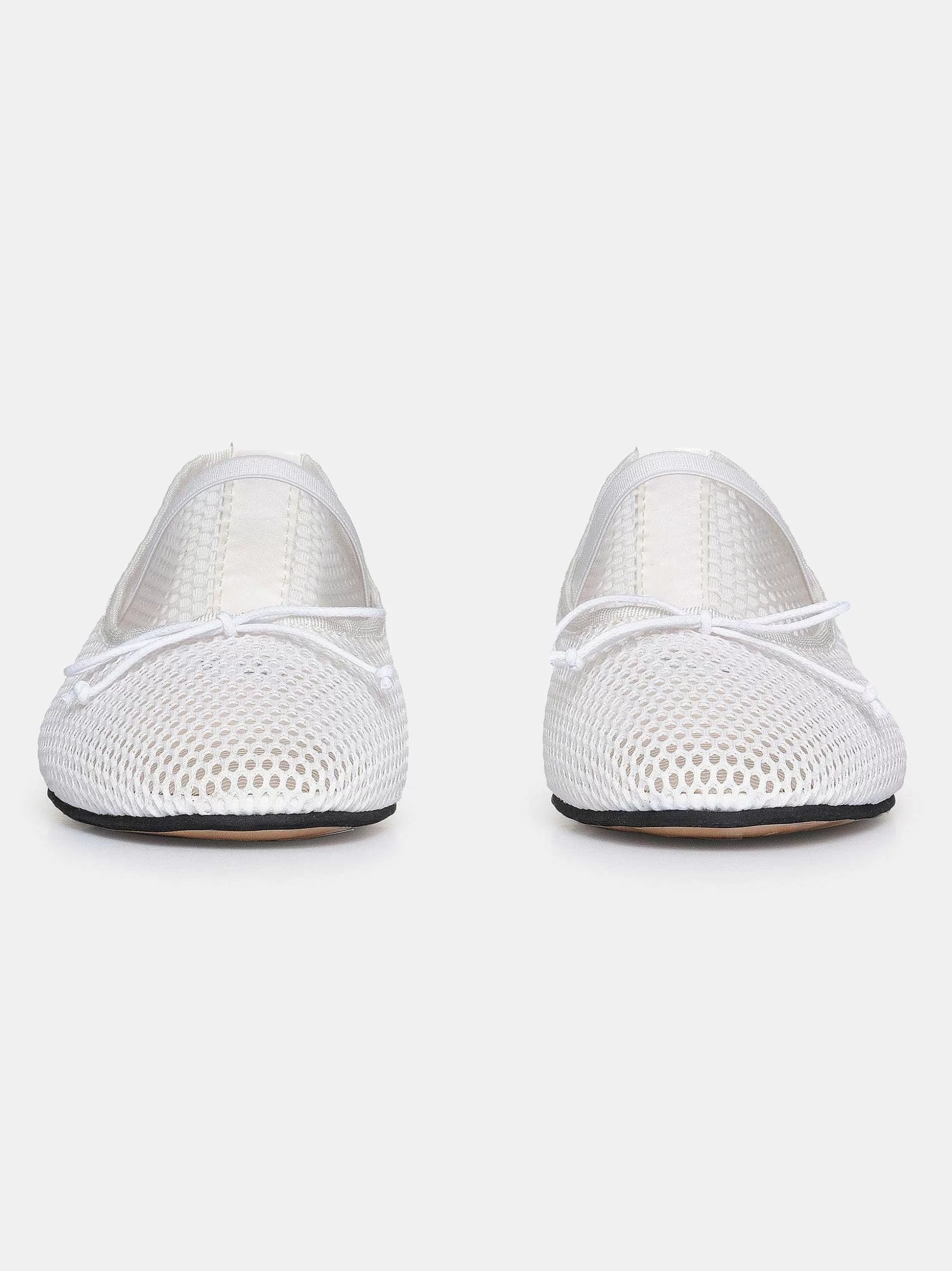 Source Unknown Ballerines Mary Jane En Maille, Blanches Hot