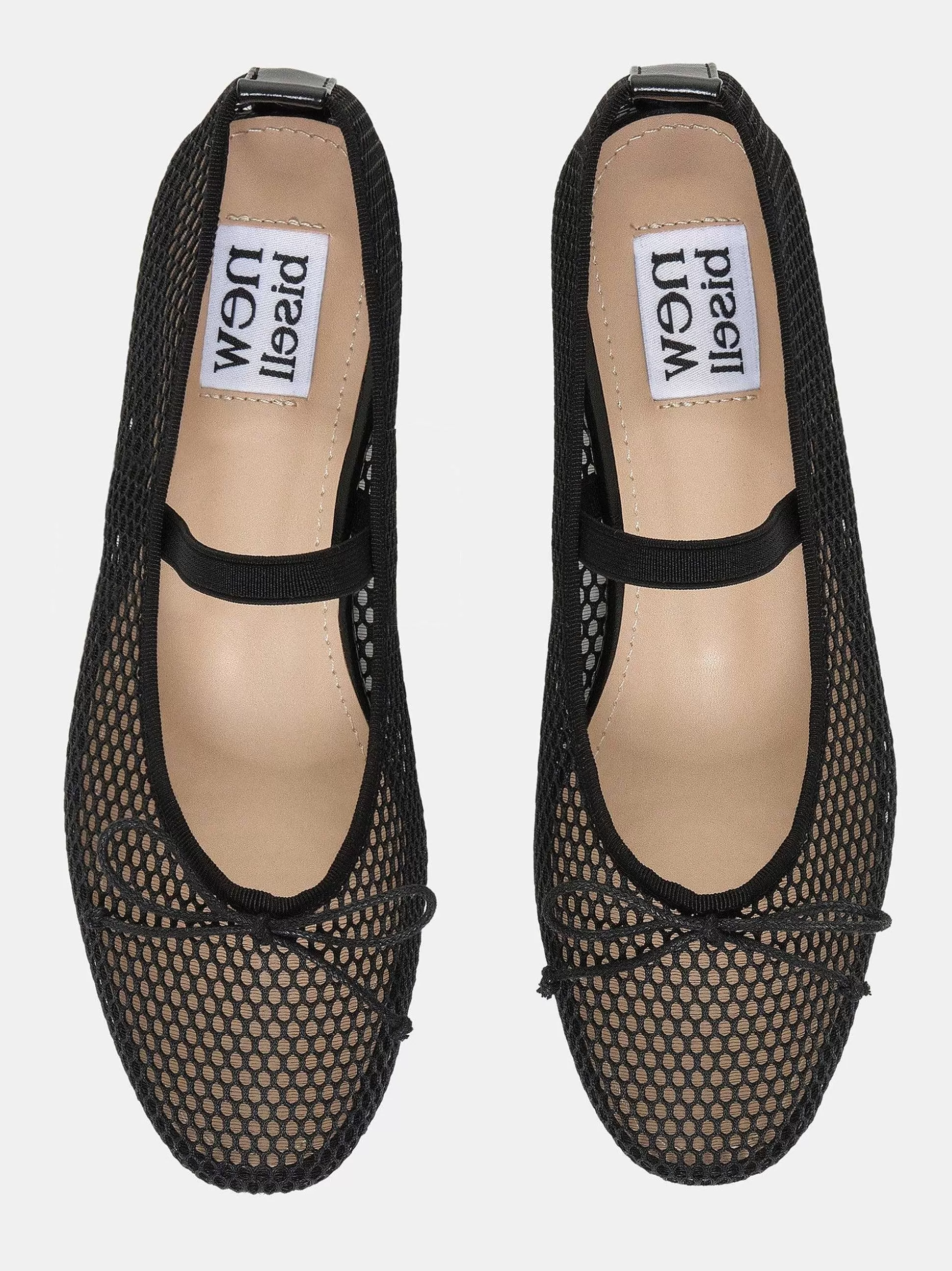 Source Unknown Ballerines Mary Jane En Maille, Noir Sale