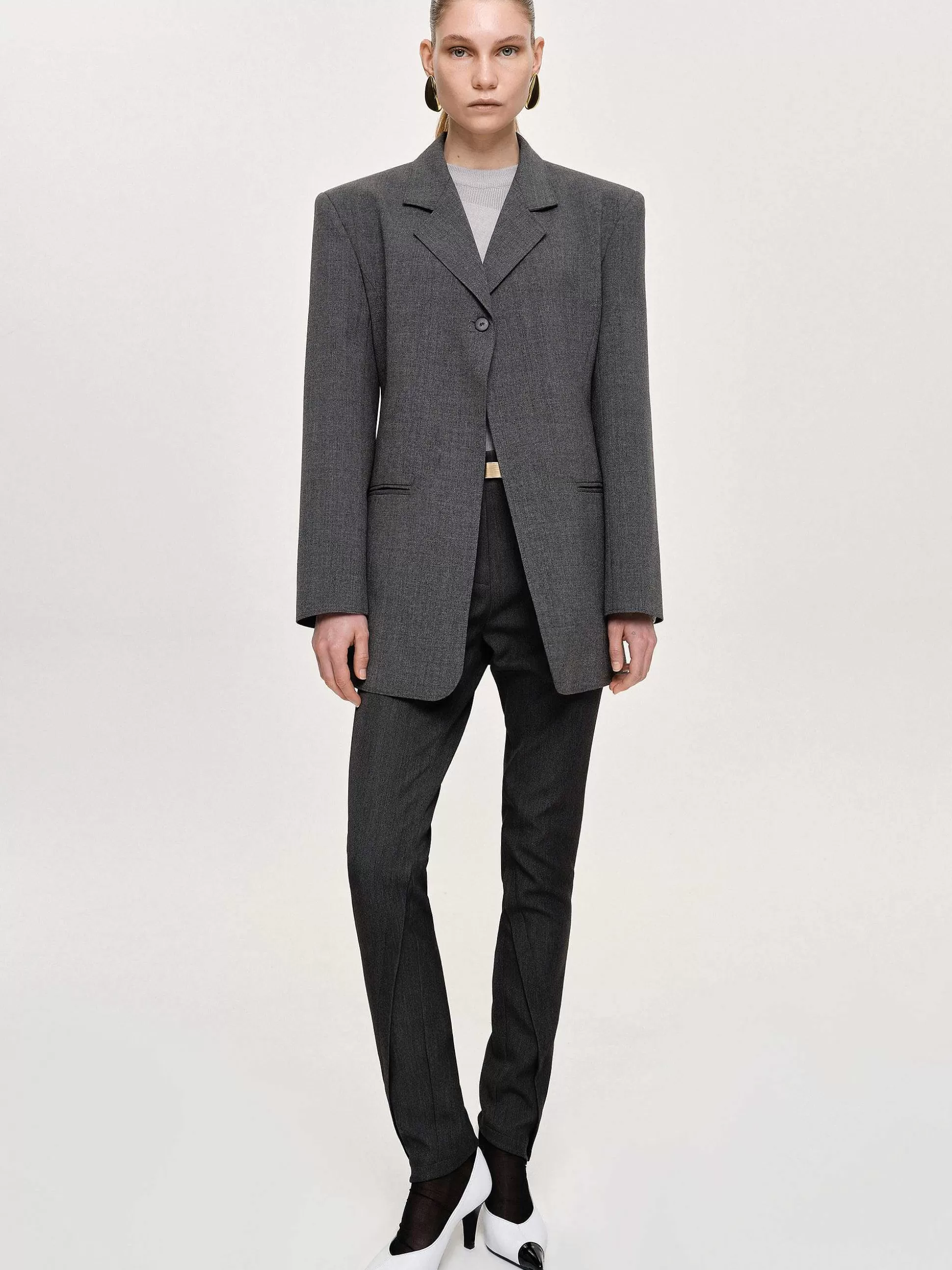 Source Unknown Blazer A Un Bouton, Anthracite Shop