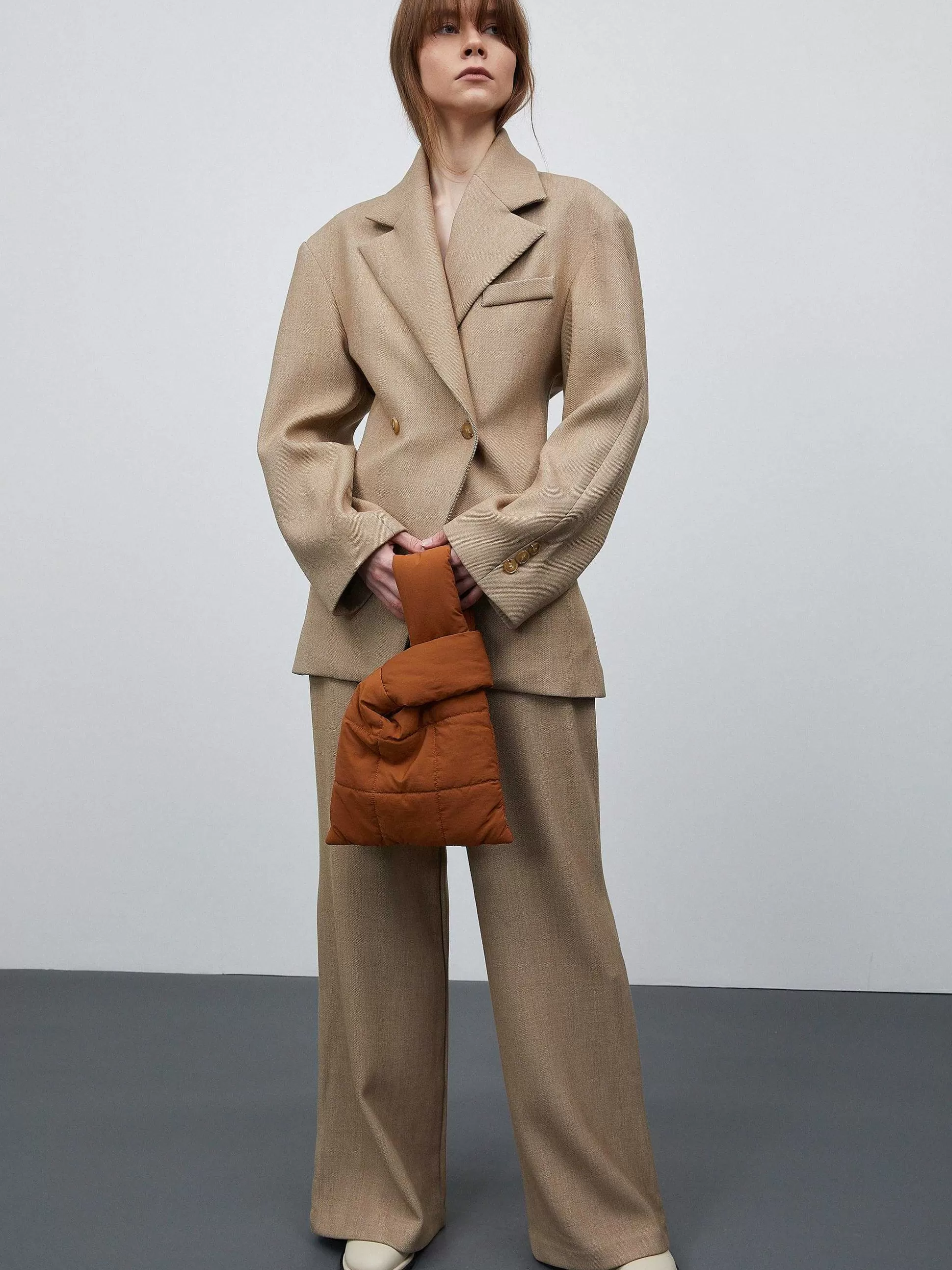 Source Unknown Blazer Cintre A Double Boutonnage Nangy, Beige Beige Online