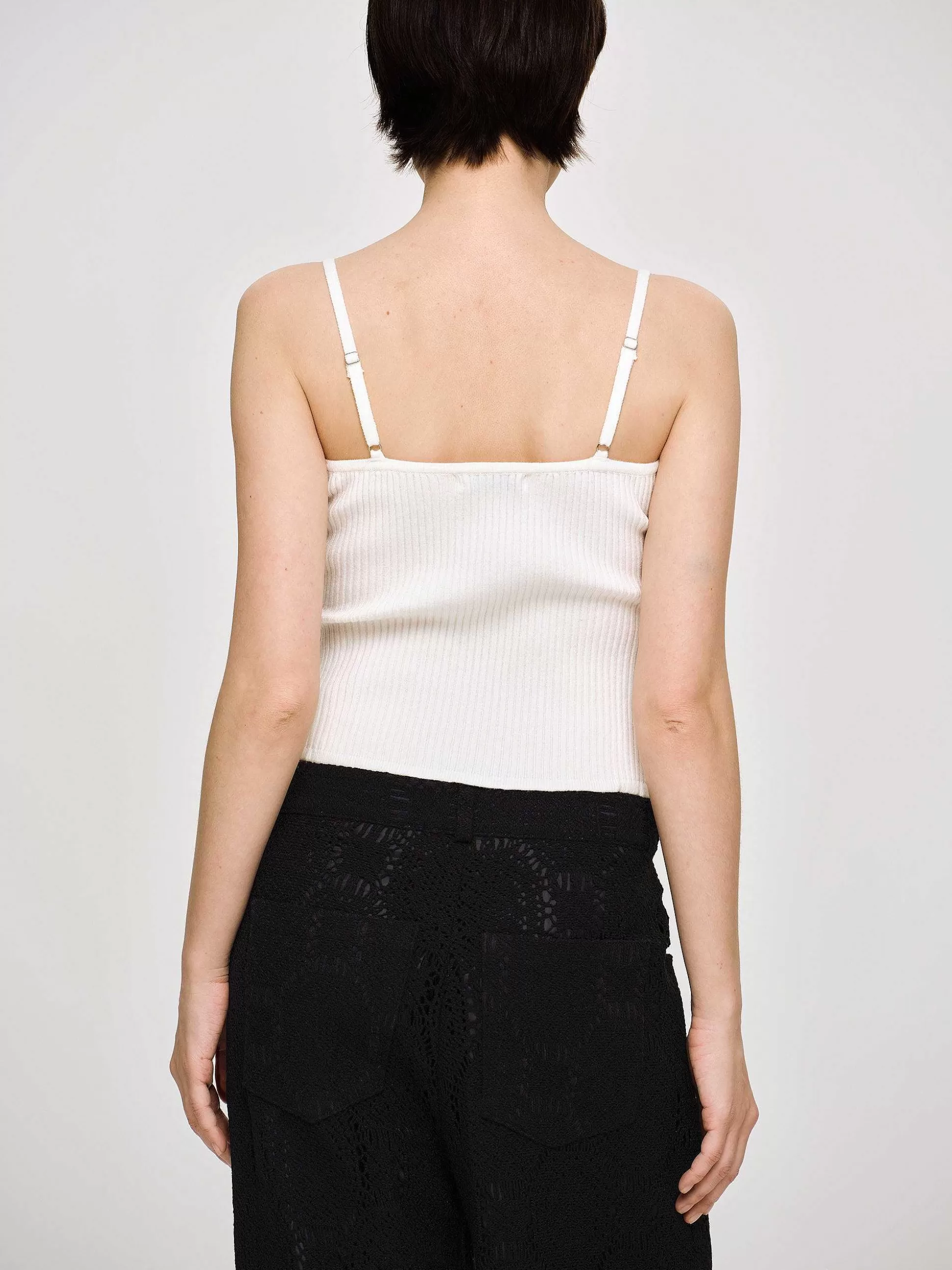 Source Unknown Camisole En Tricot Cotele, Blanc Store