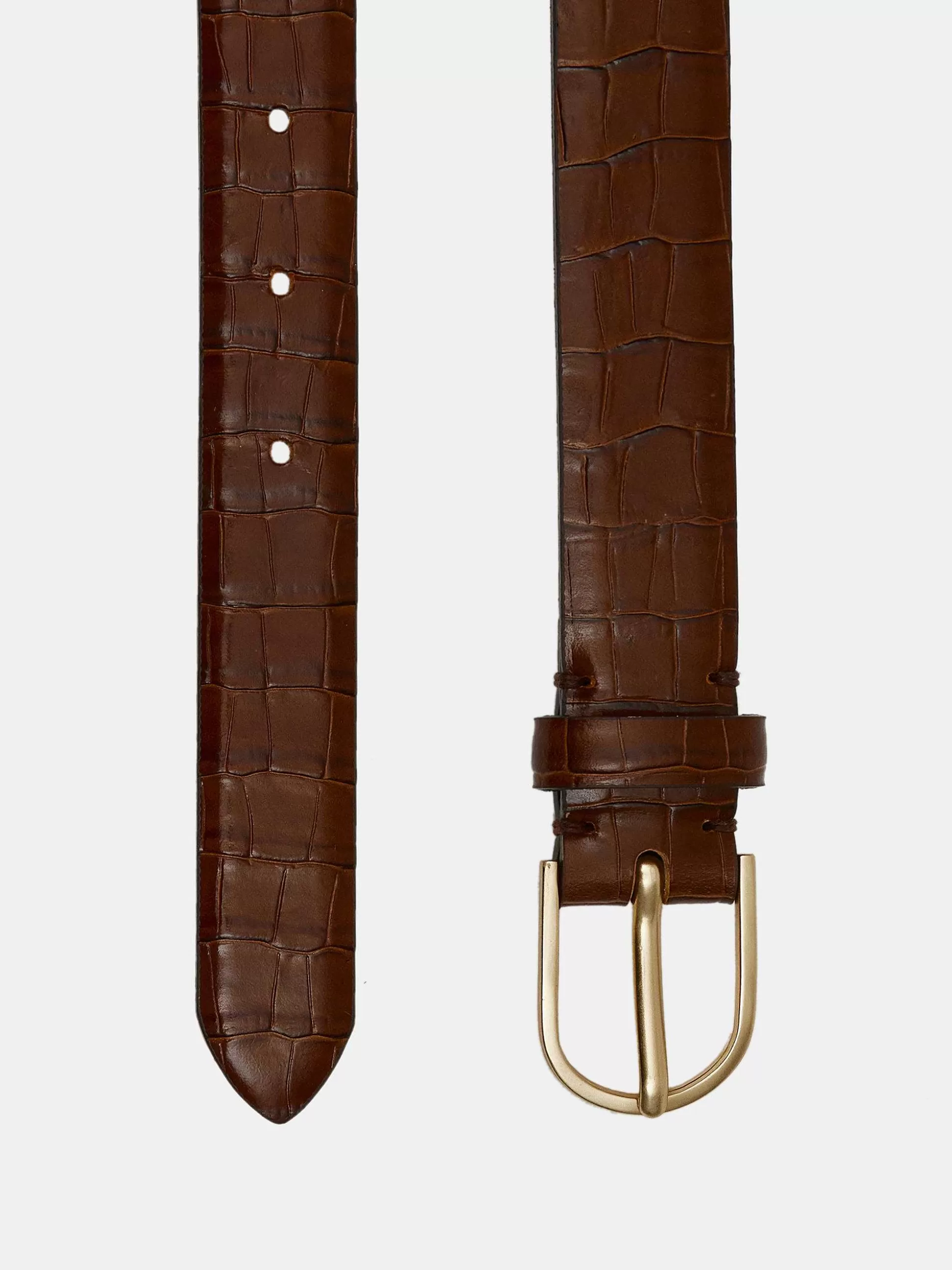 Source Unknown Ceinture Effet Croco, Marron Best