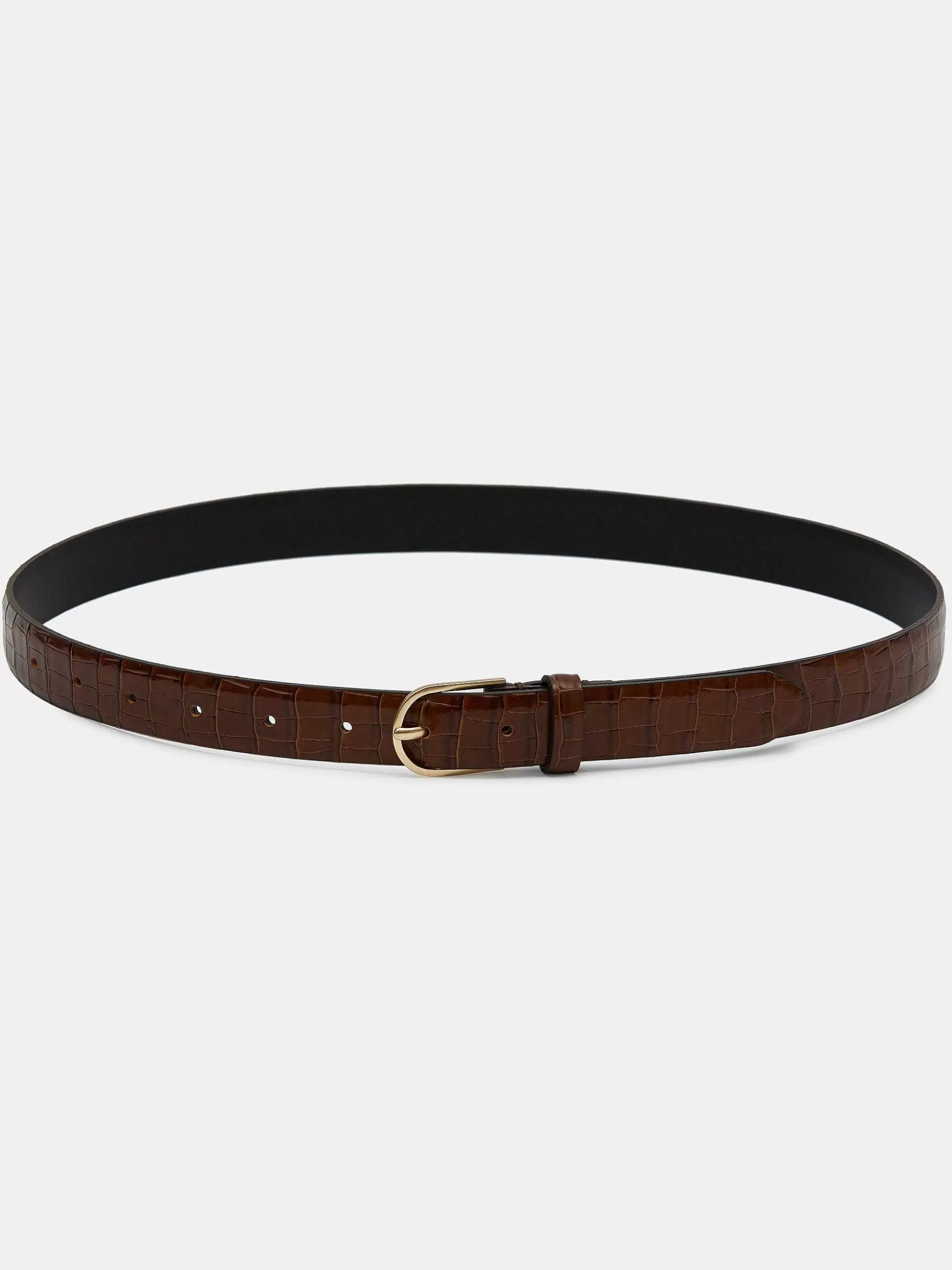 Source Unknown Ceinture Effet Croco, Marron Best