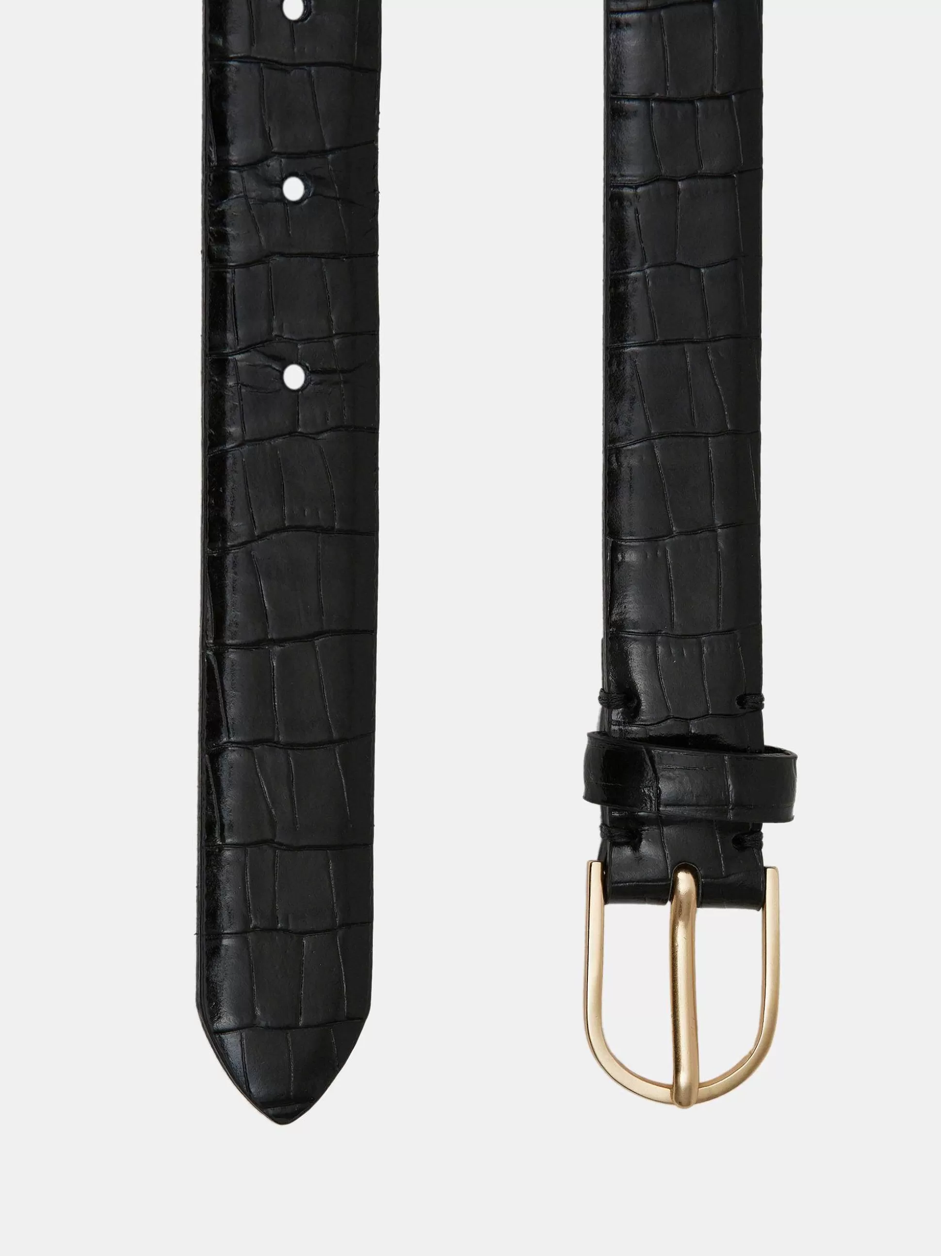 Source Unknown Ceinture Effet Croco, Noire Store