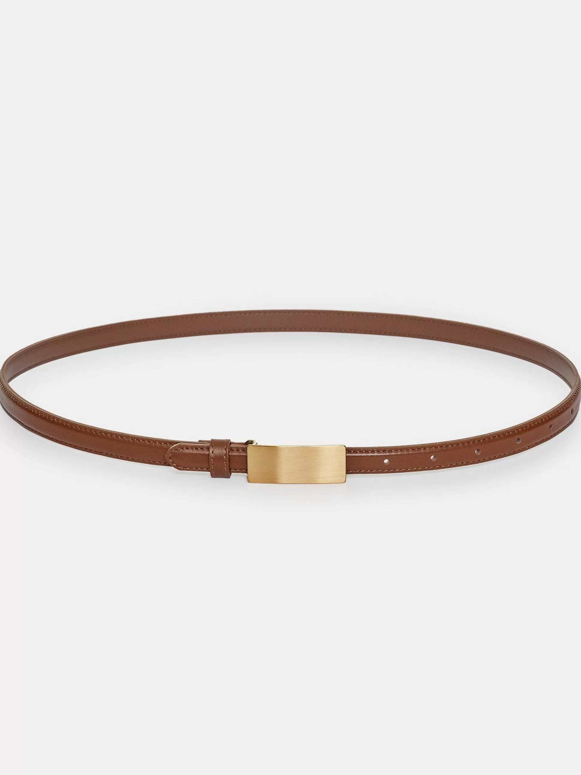 Source Unknown Ceinture En Cuir A Boucle Plate, Selle Fashion