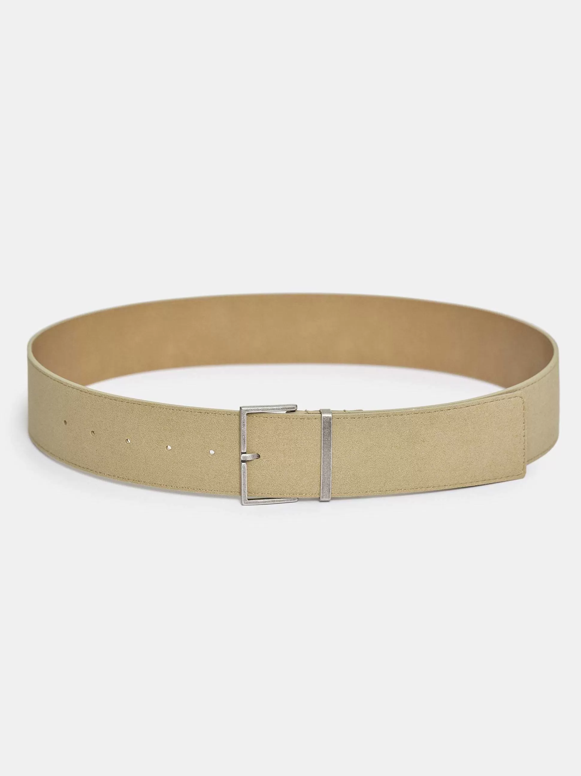 Source Unknown Ceinture En Daim A Boucle Carree, Nougat Best Sale