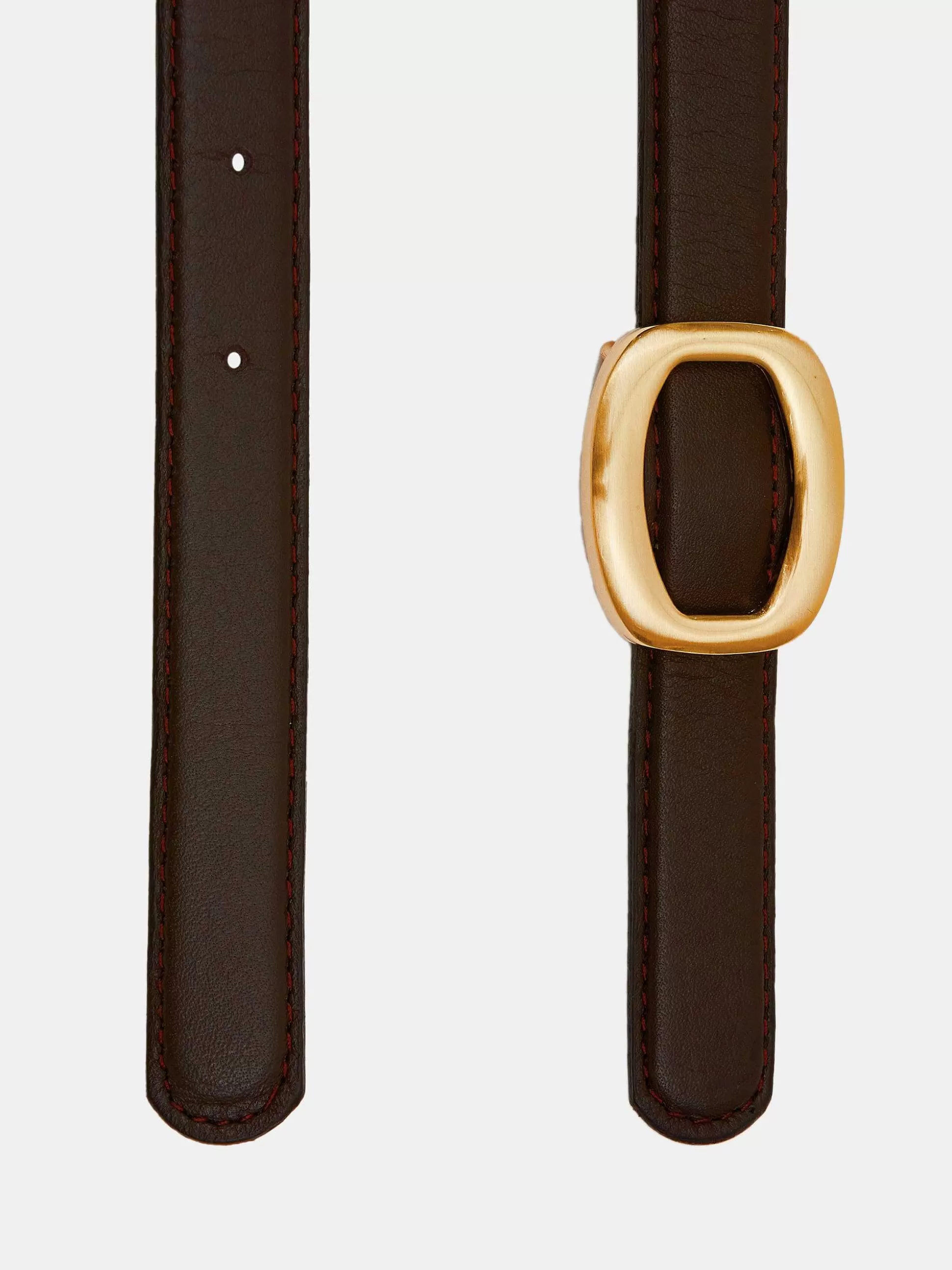 Source Unknown Ceinture Ronde En Cuir Hexagonale, Marron/Dore Online