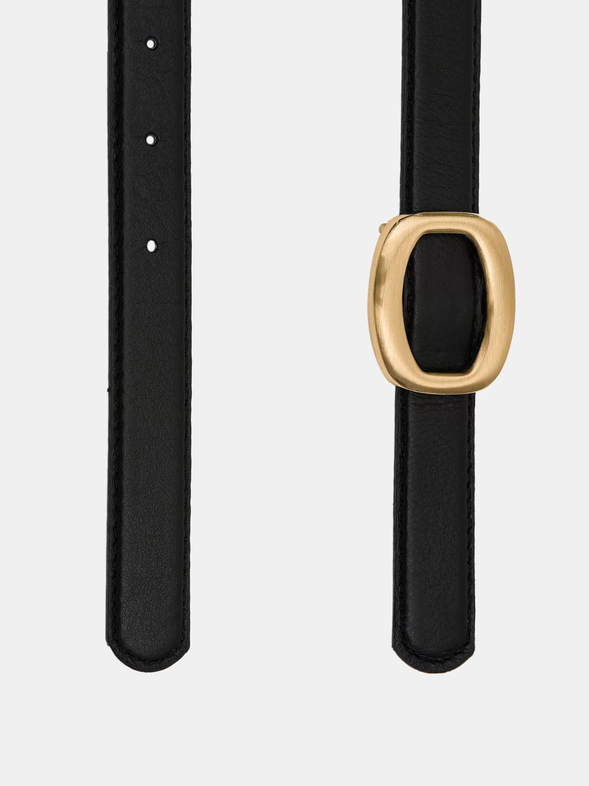 Source Unknown Ceinture Ronde En Cuir Hexagonale, Noir/Or Best Sale