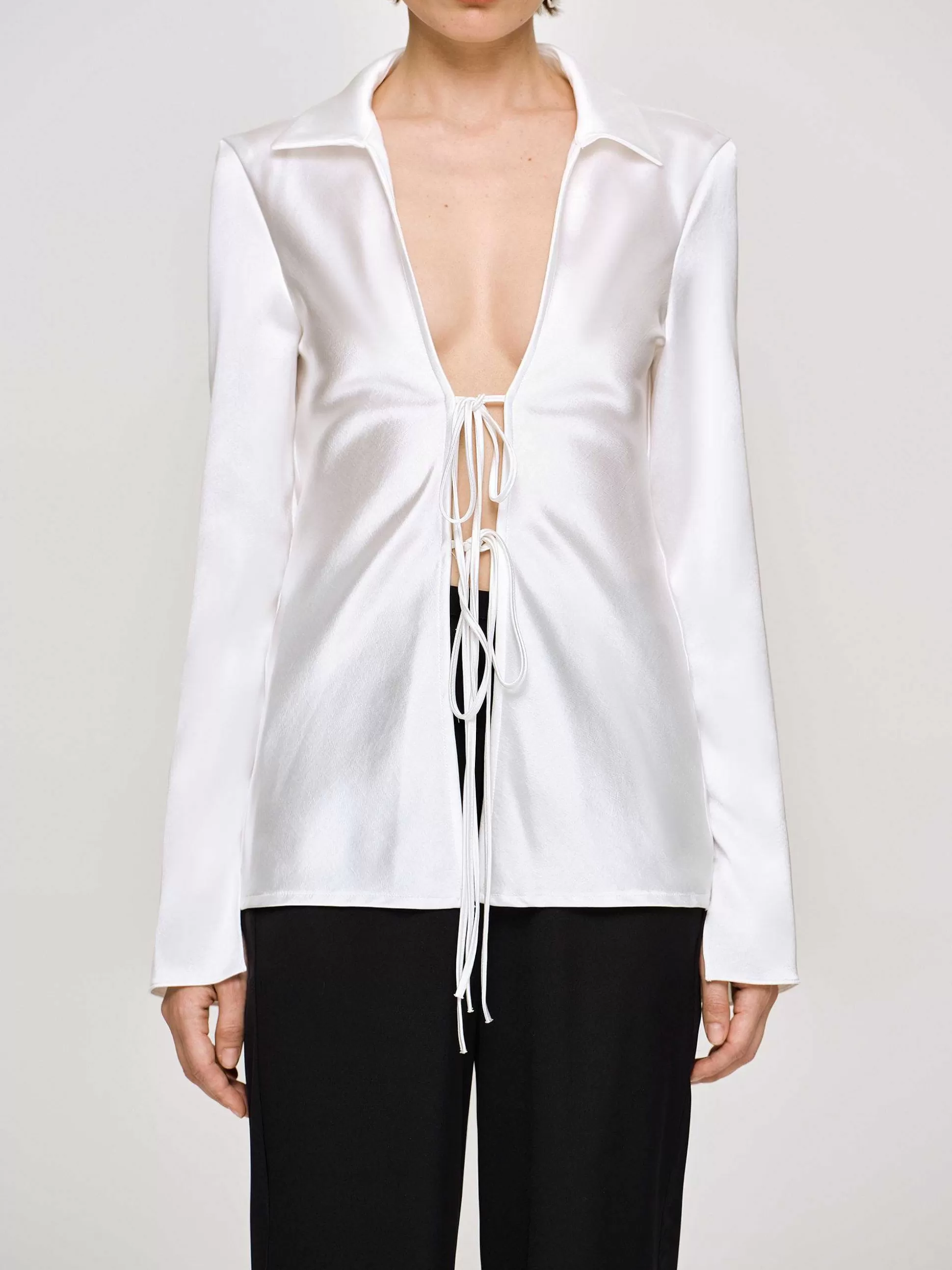 Source Unknown Chemisier En Satin Reyna, Perle Fashion