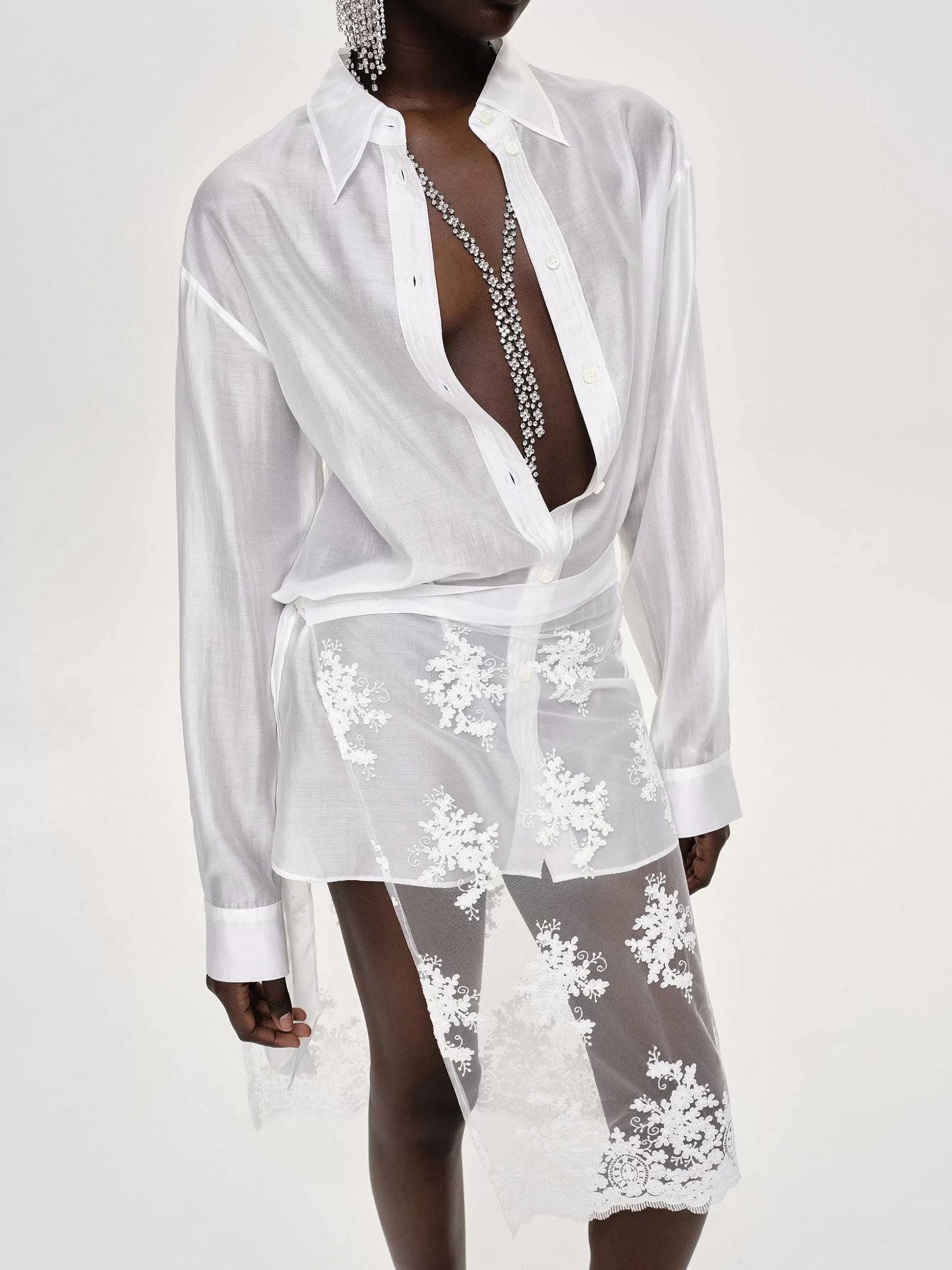 Source Unknown Collier Goutte En Strass, Argent Flash Sale