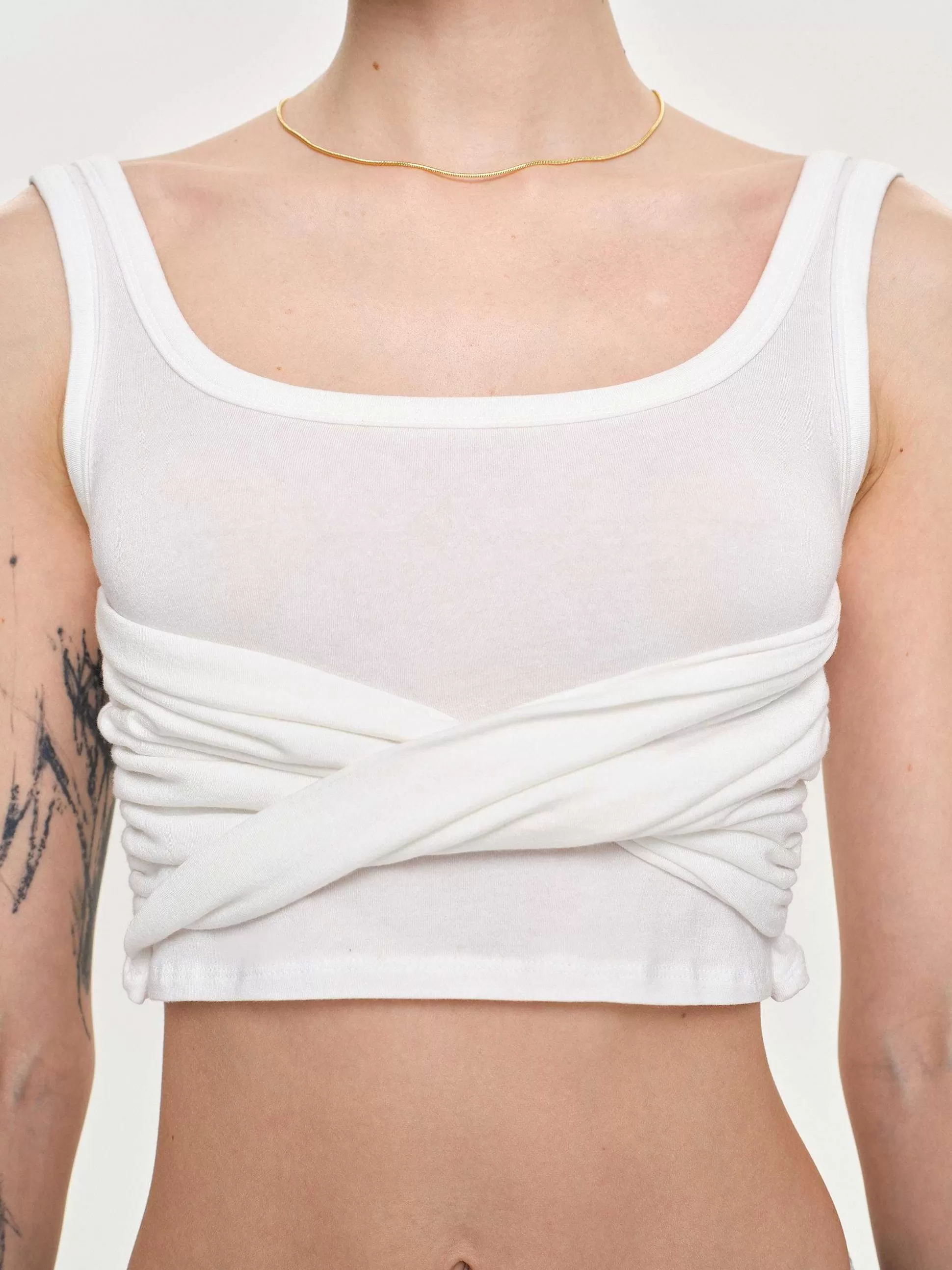 Source Unknown Debardeur Twist, Blanc Flash Sale