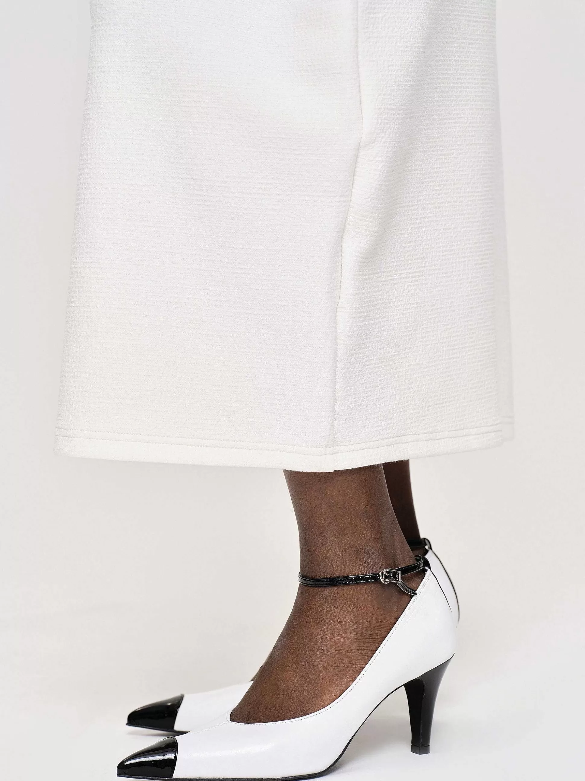 Source Unknown Escarpins Ester Bicolores A Bride Cheville, Blanc Best Sale