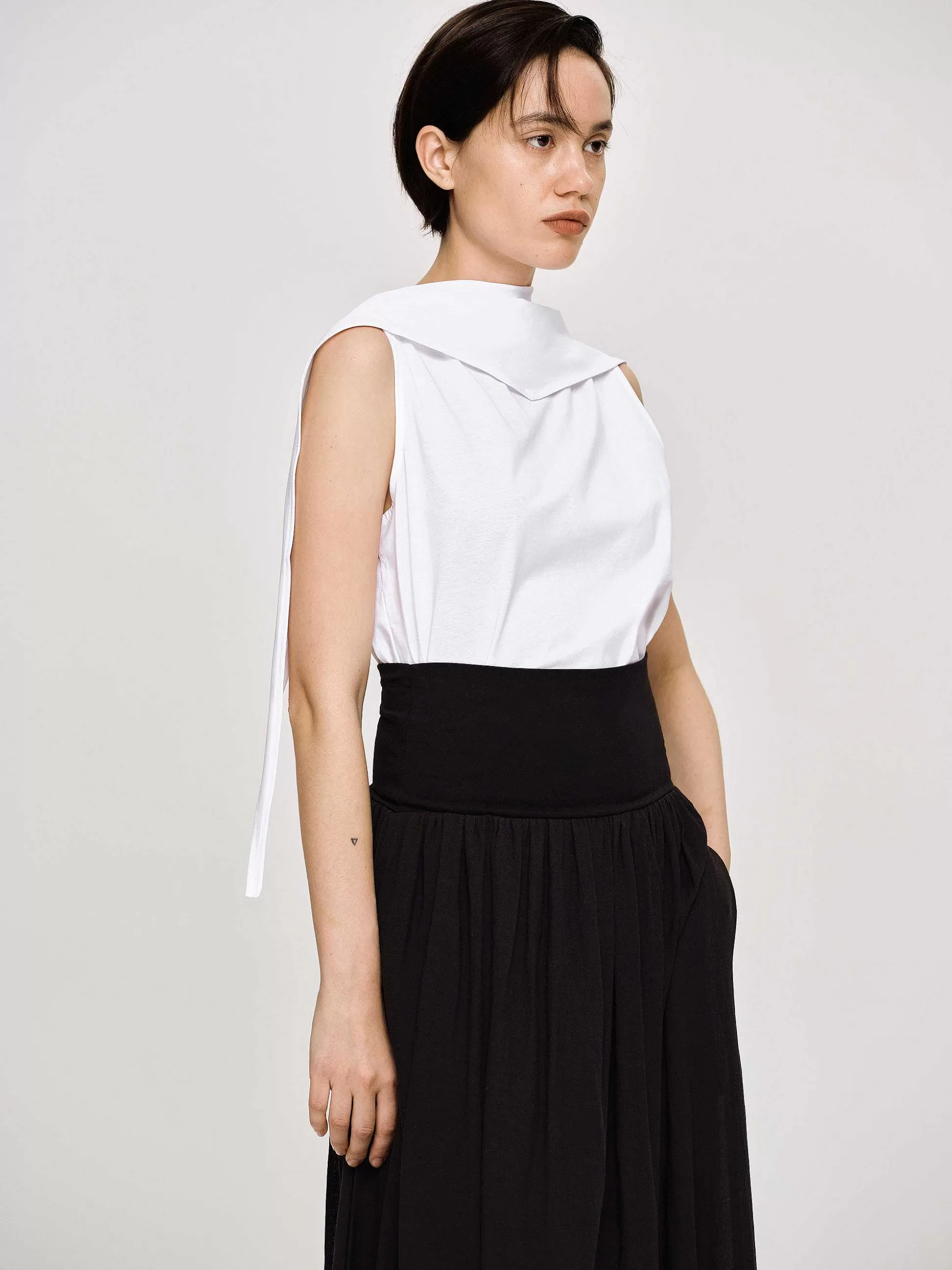 Source Unknown Haut A Col Foulard, Blanc Store