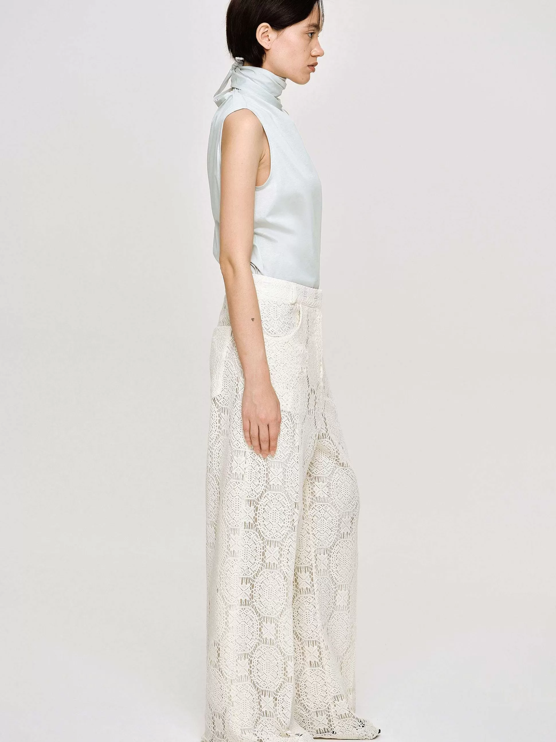 Source Unknown Haut A Col Foulard, Bleu Blizzard Flash Sale