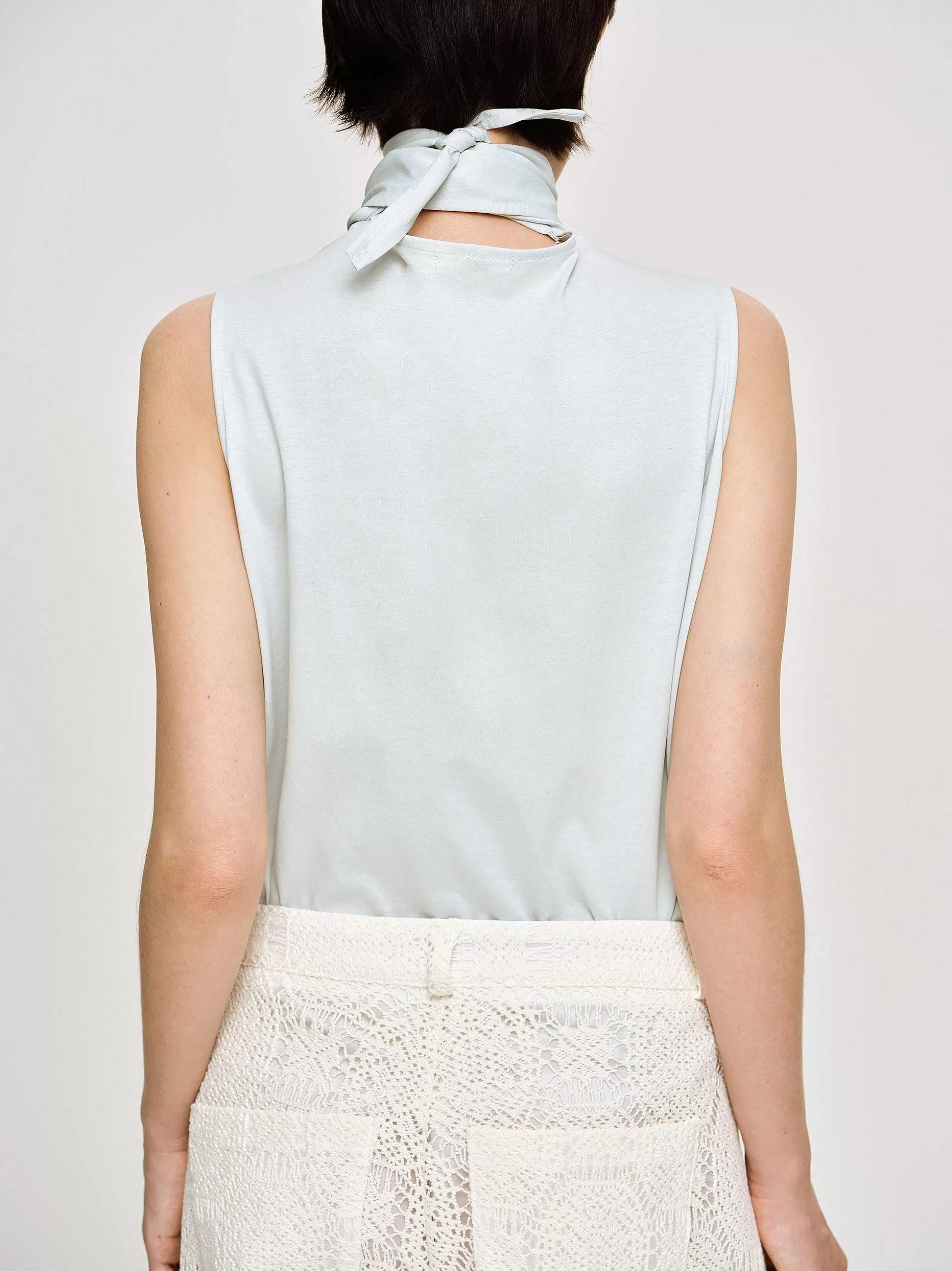 Source Unknown Haut A Col Foulard, Bleu Blizzard Flash Sale
