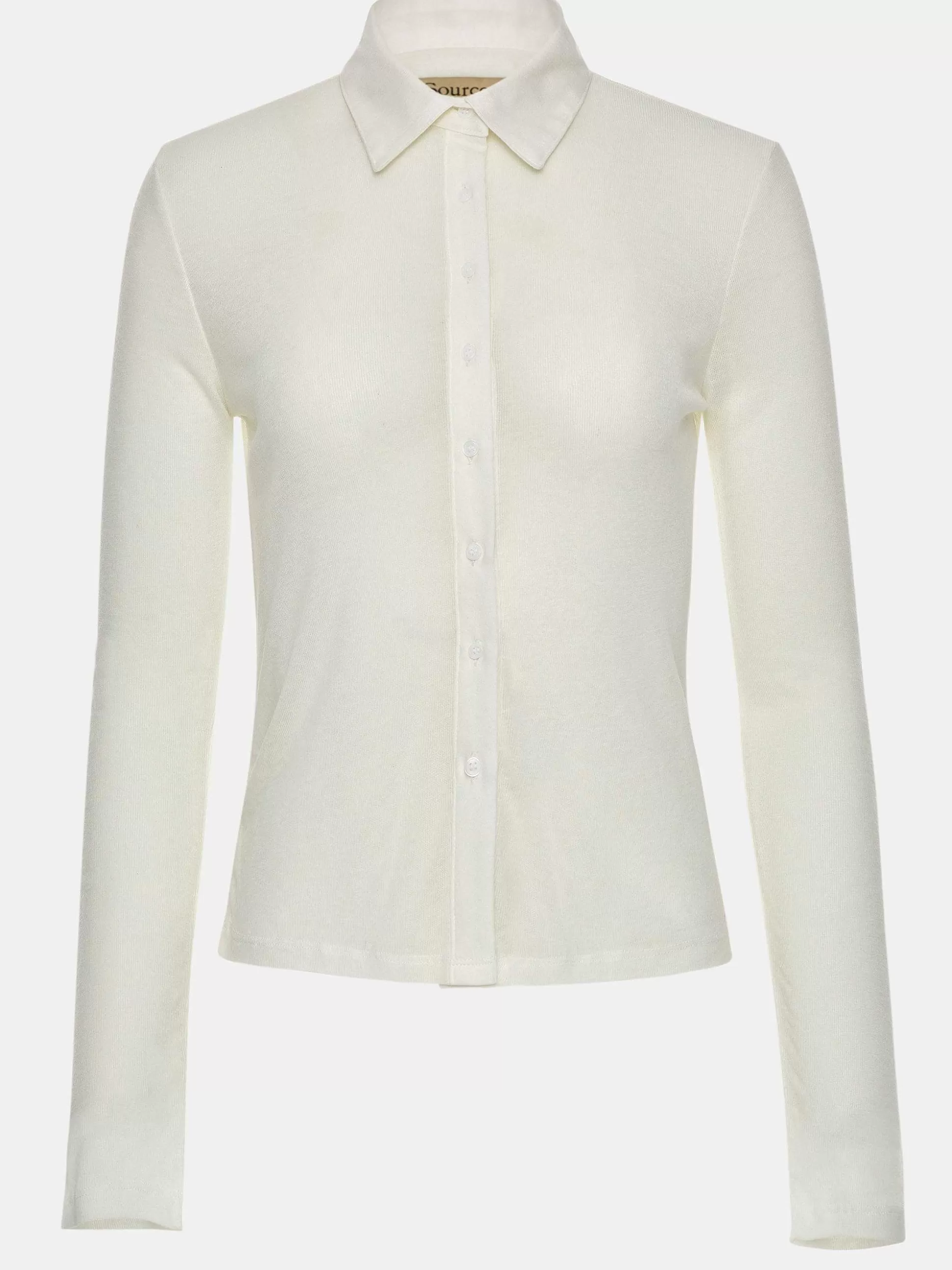 Source Unknown Haut A Col Semi-Transparent Pietro, Blanc Outlet