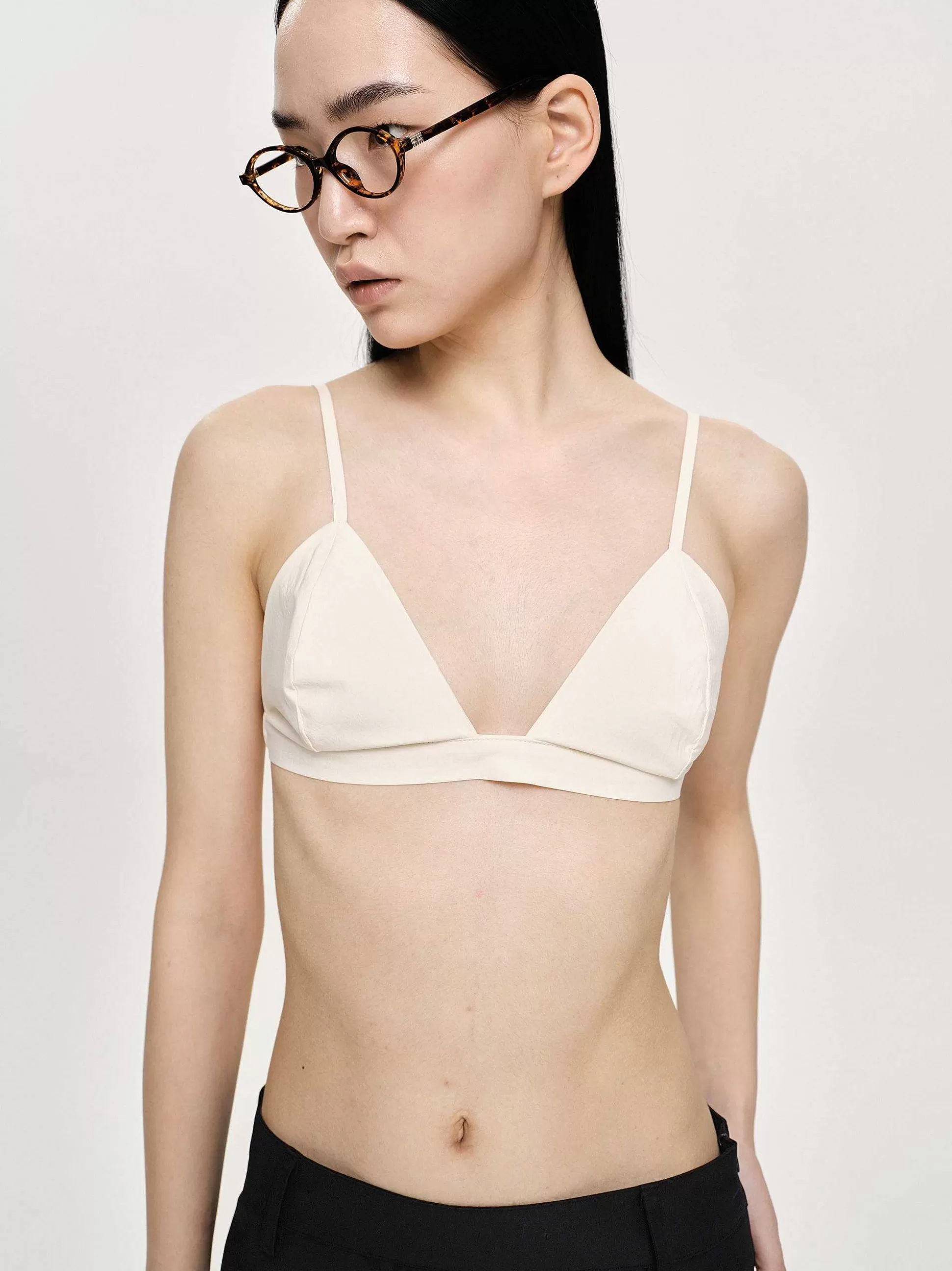 Source Unknown Haut De Soutien-Gorge En Coton A Col Coeur, Toile Shop