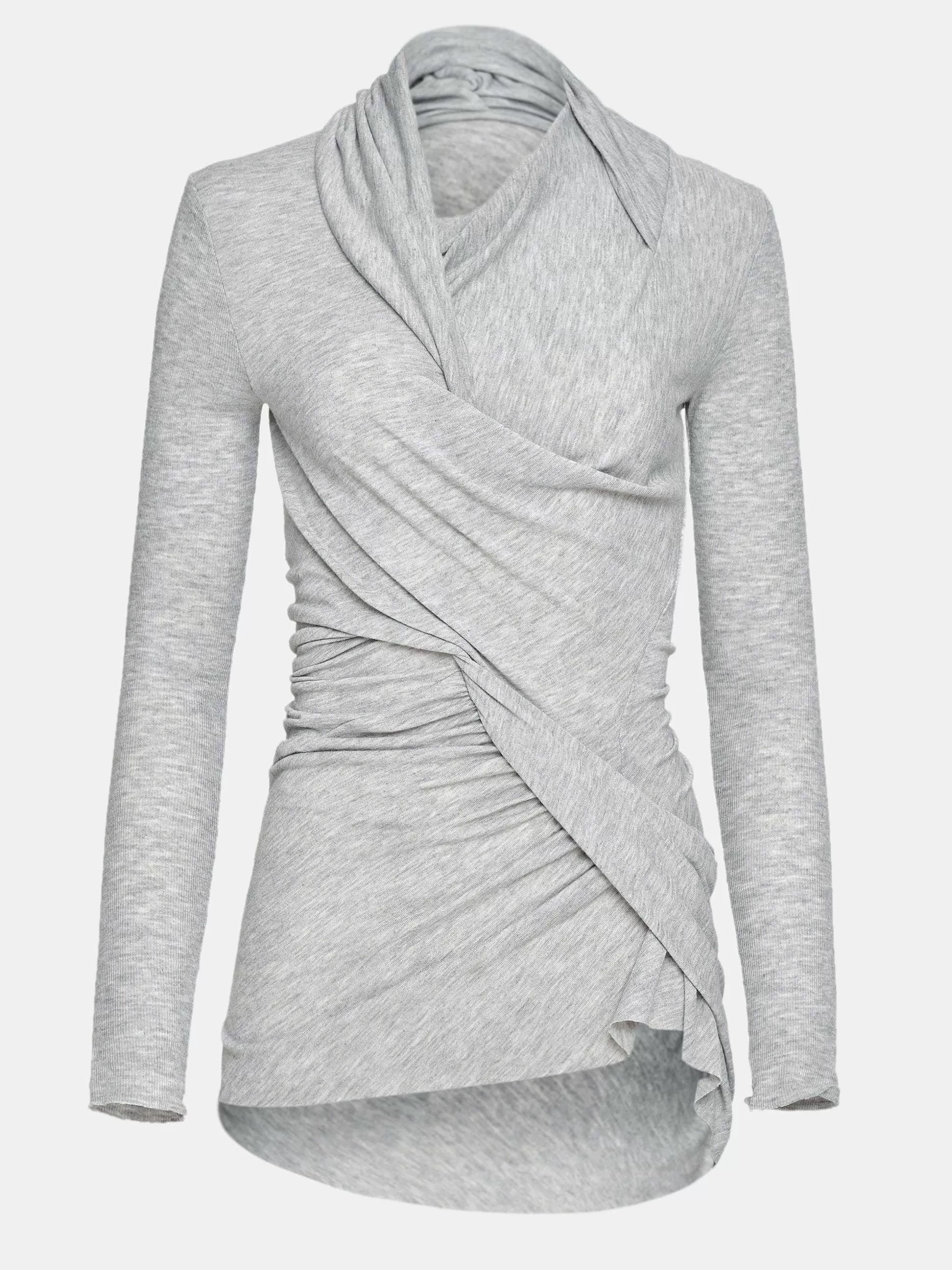 Source Unknown Haut Drape Asymetrique Folgore, Gris Cheap