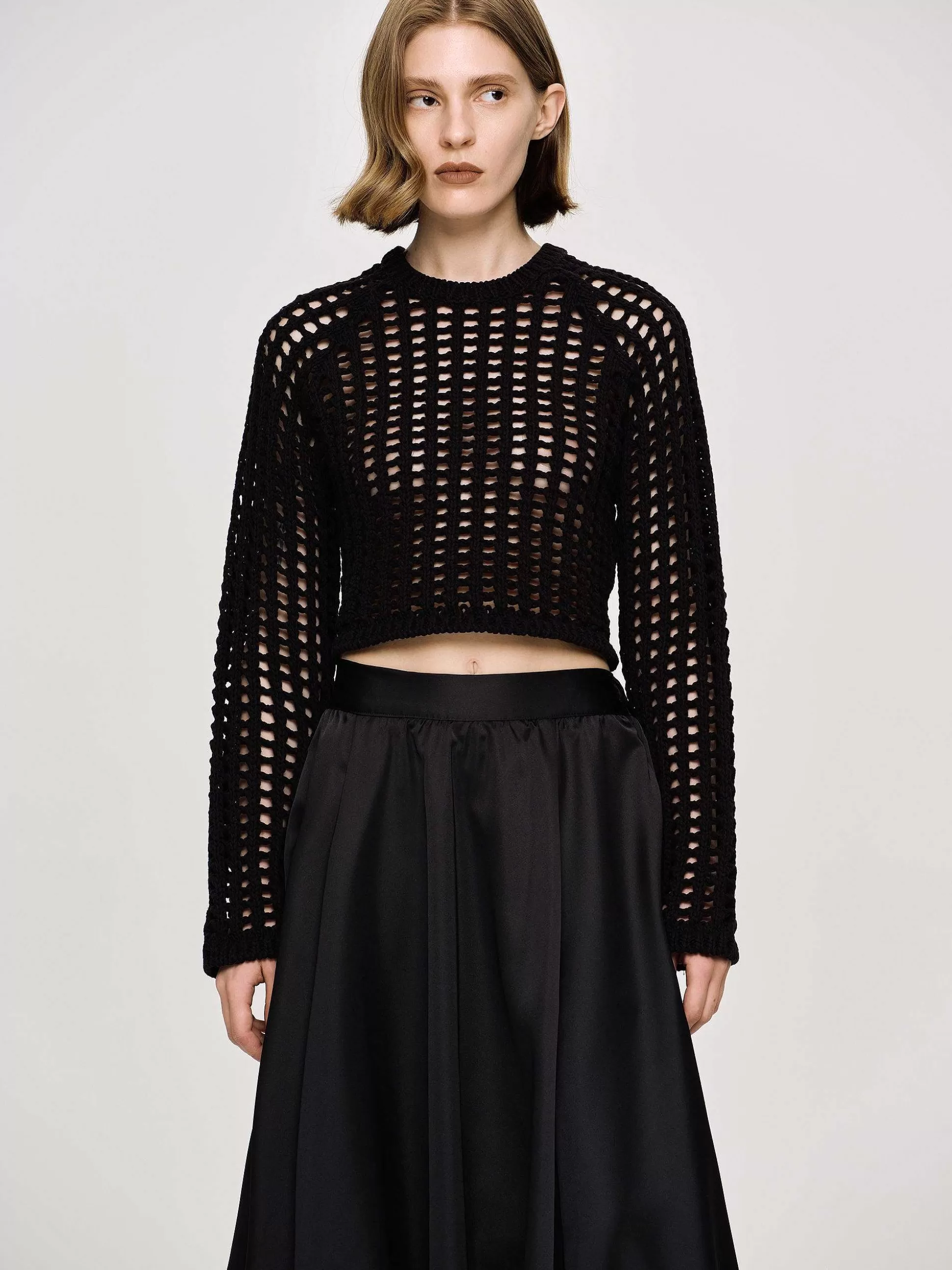 Source Unknown Haut En Tricot Reef Net, Noir Hot