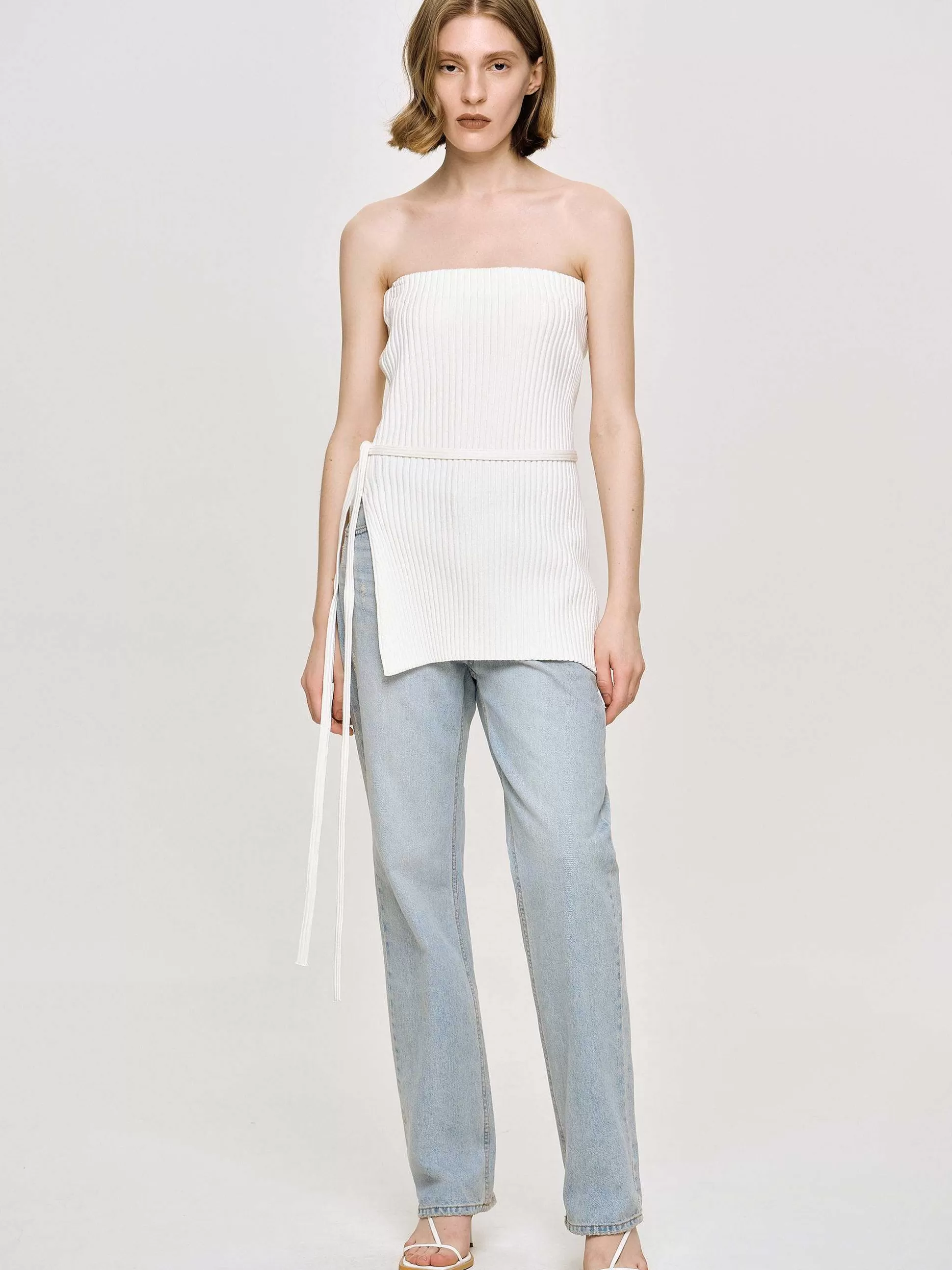Source Unknown Jean Droit Effet Vieilli, Bleu Clair Vintage Best Sale