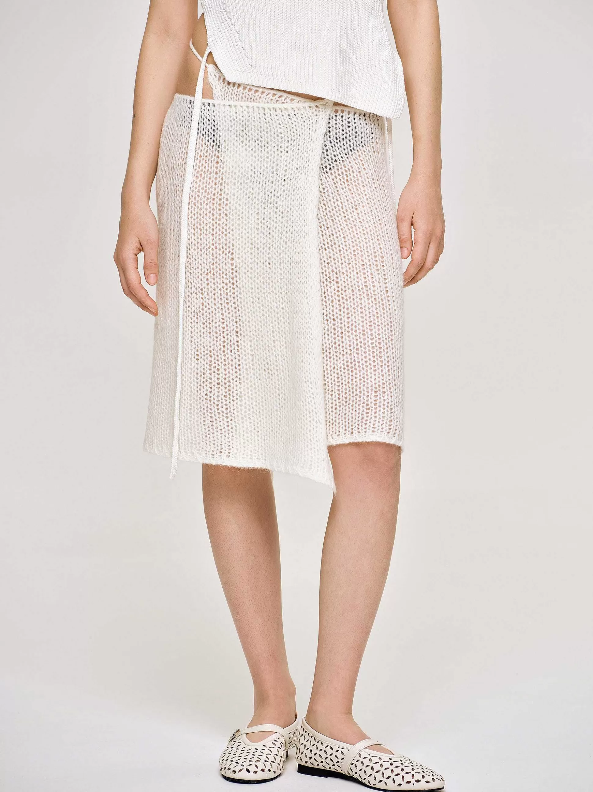 Source Unknown Jupe En Tricot Semi-Transparente, Bouleau Cheap