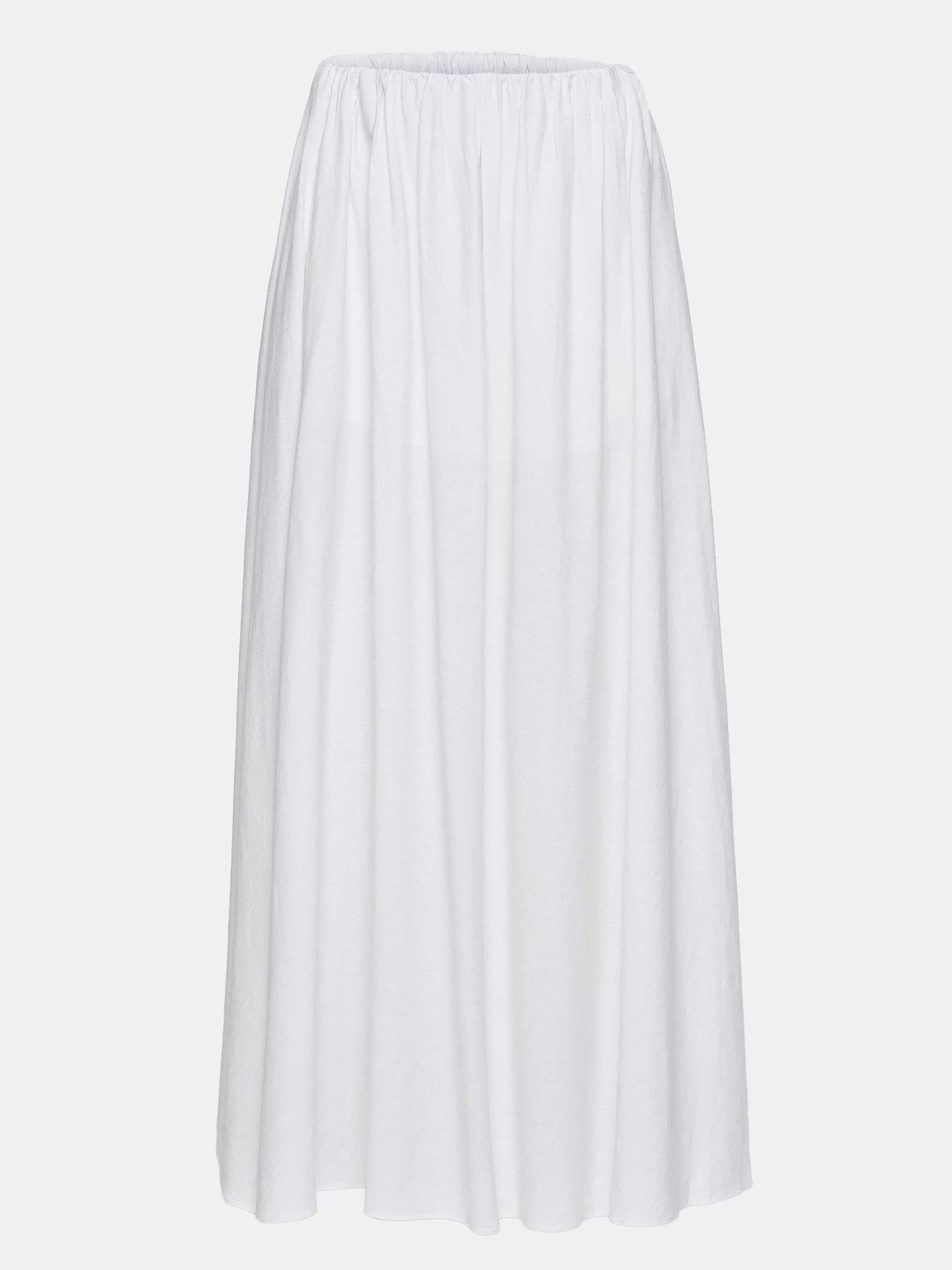 Source Unknown Jupe Longue En Lin Dhanila, Blanc Optique Discount