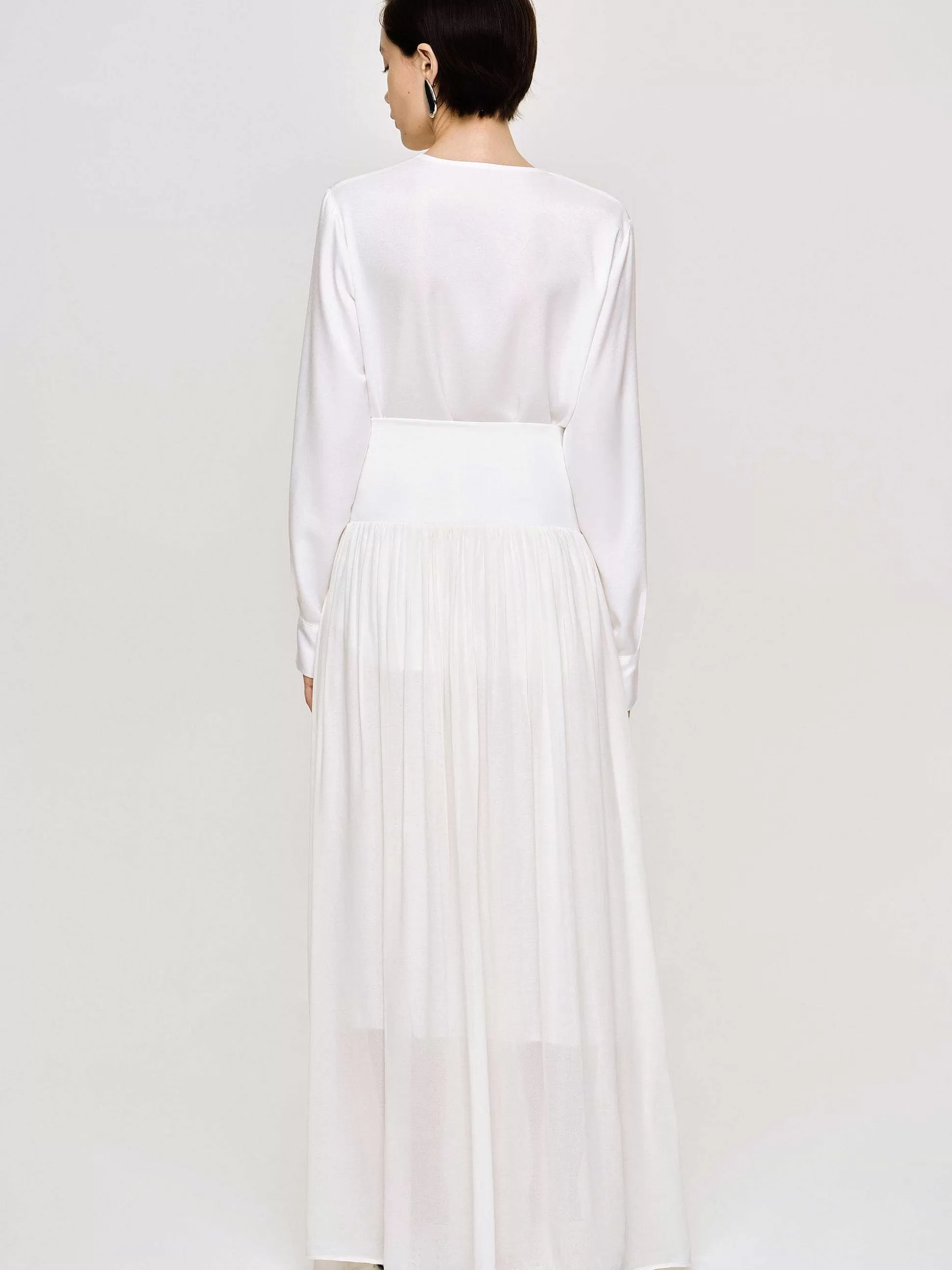 Source Unknown Jupe Longue Taille Basse Ocelia, Blanc Clearance