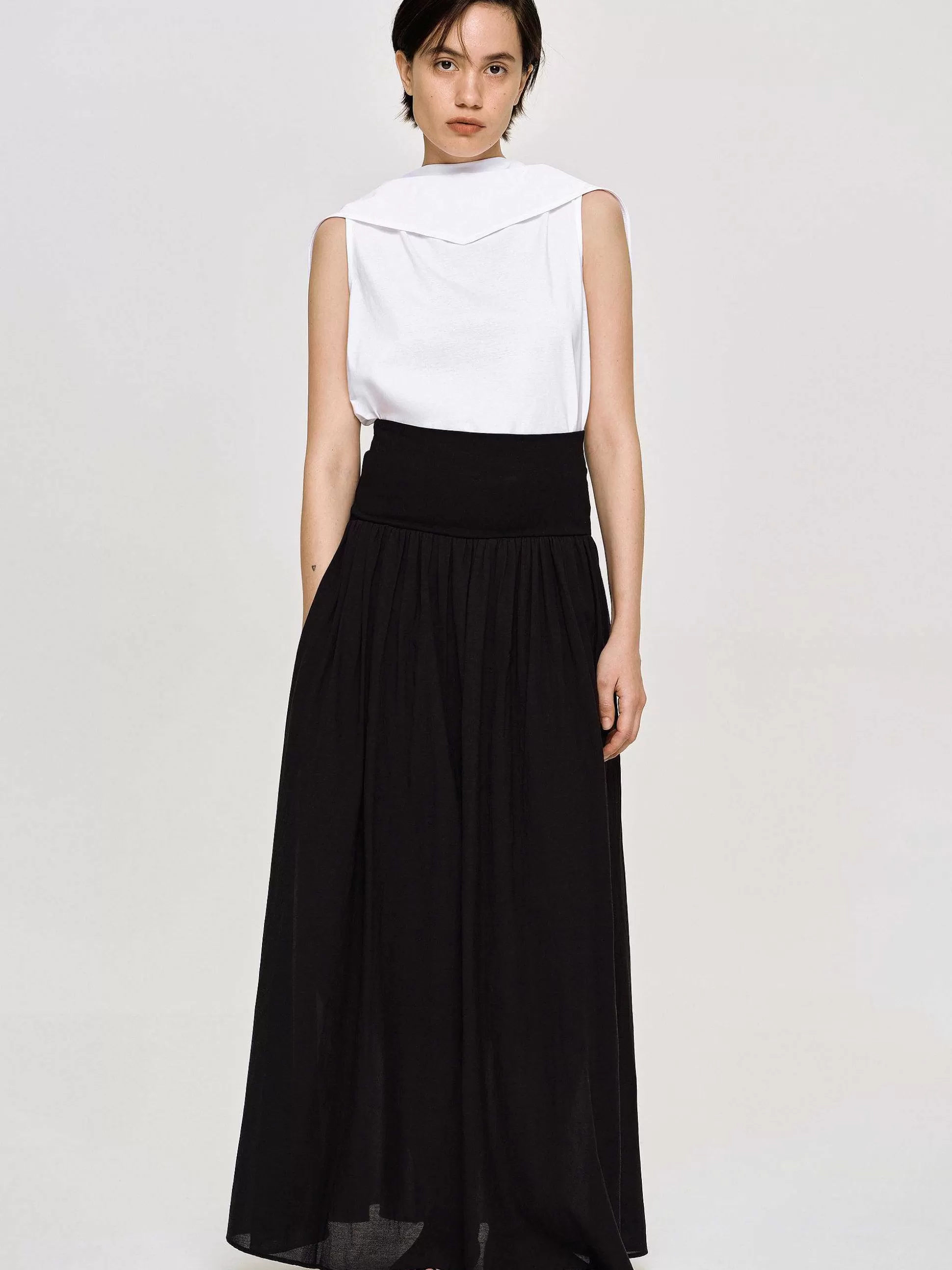 Source Unknown Jupe Longue Taille Basse Ocelia, Noir Cheap