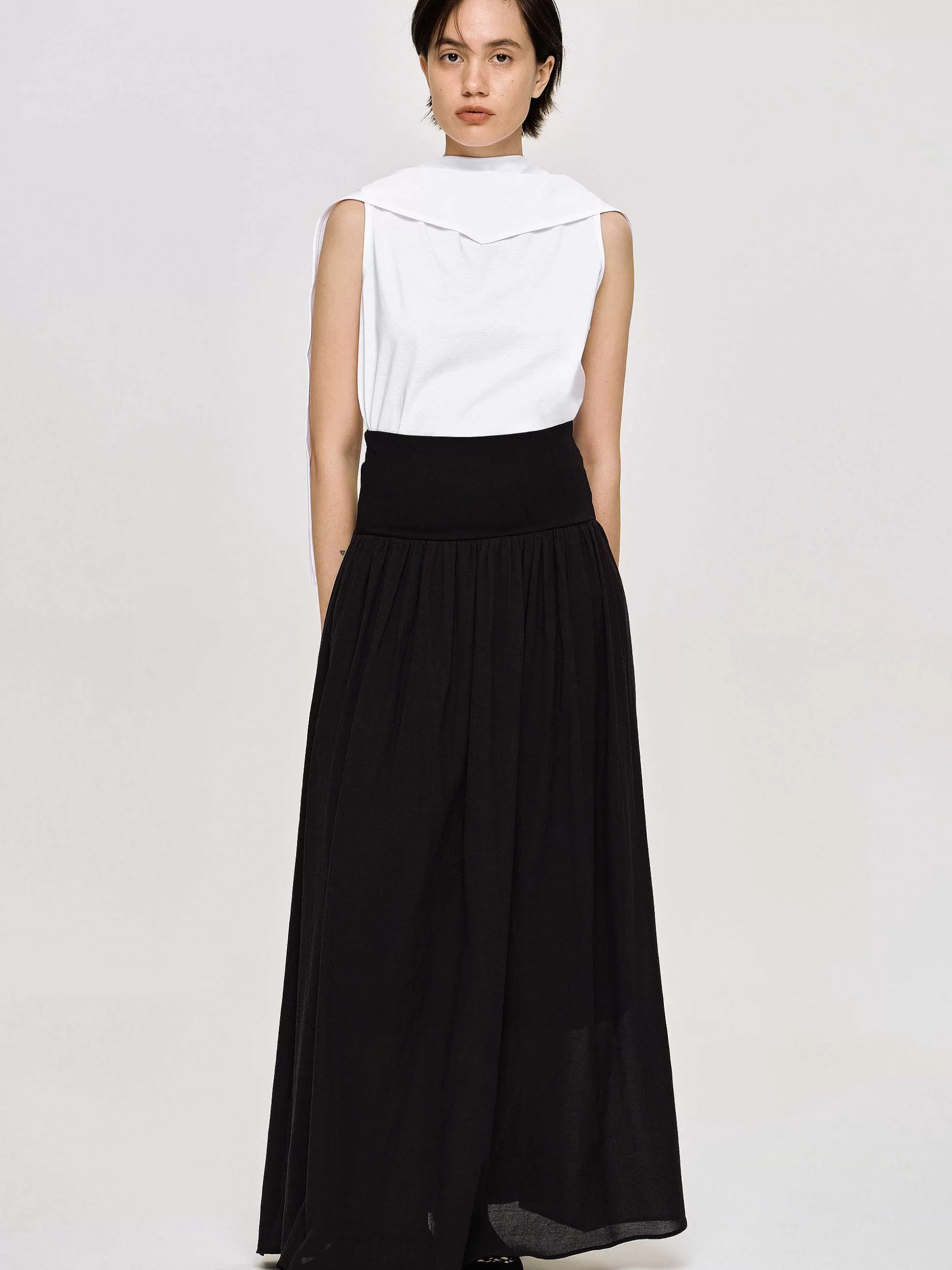 Source Unknown Jupe Longue Taille Basse Ocelia, Noir Cheap