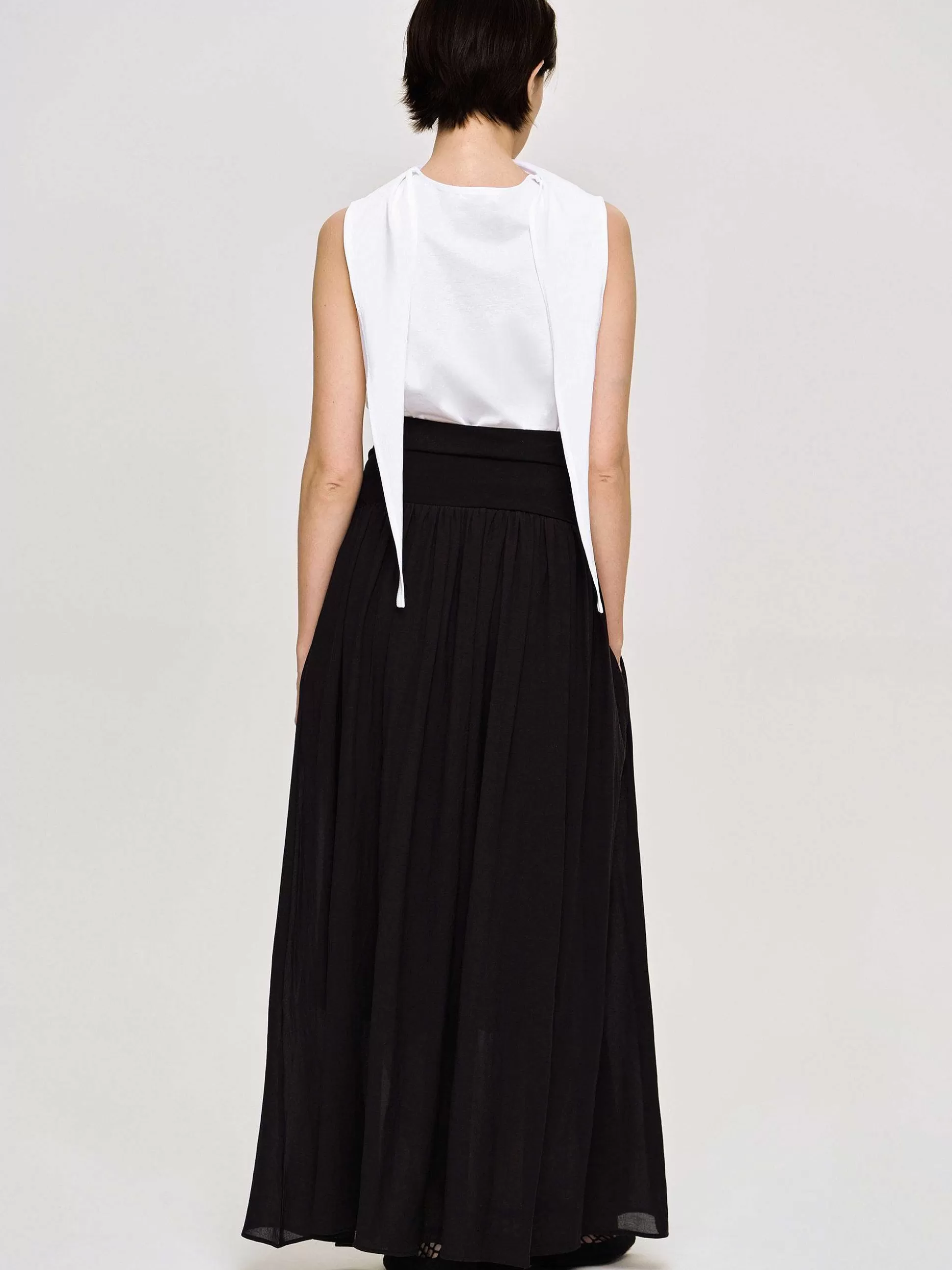 Source Unknown Jupe Longue Taille Basse Ocelia, Noir Cheap