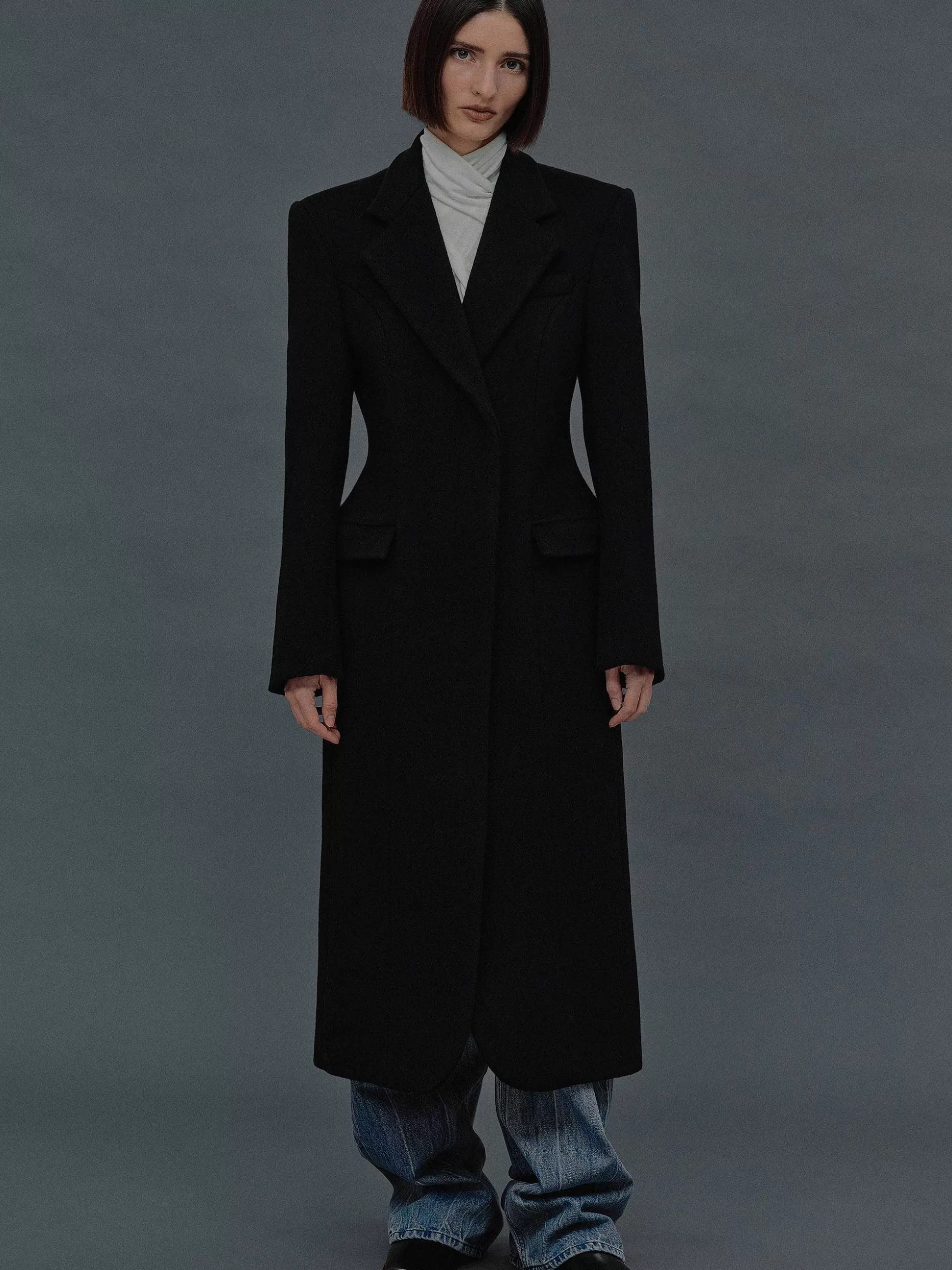 Source Unknown Manteau Sablier Holin, Noir Hot