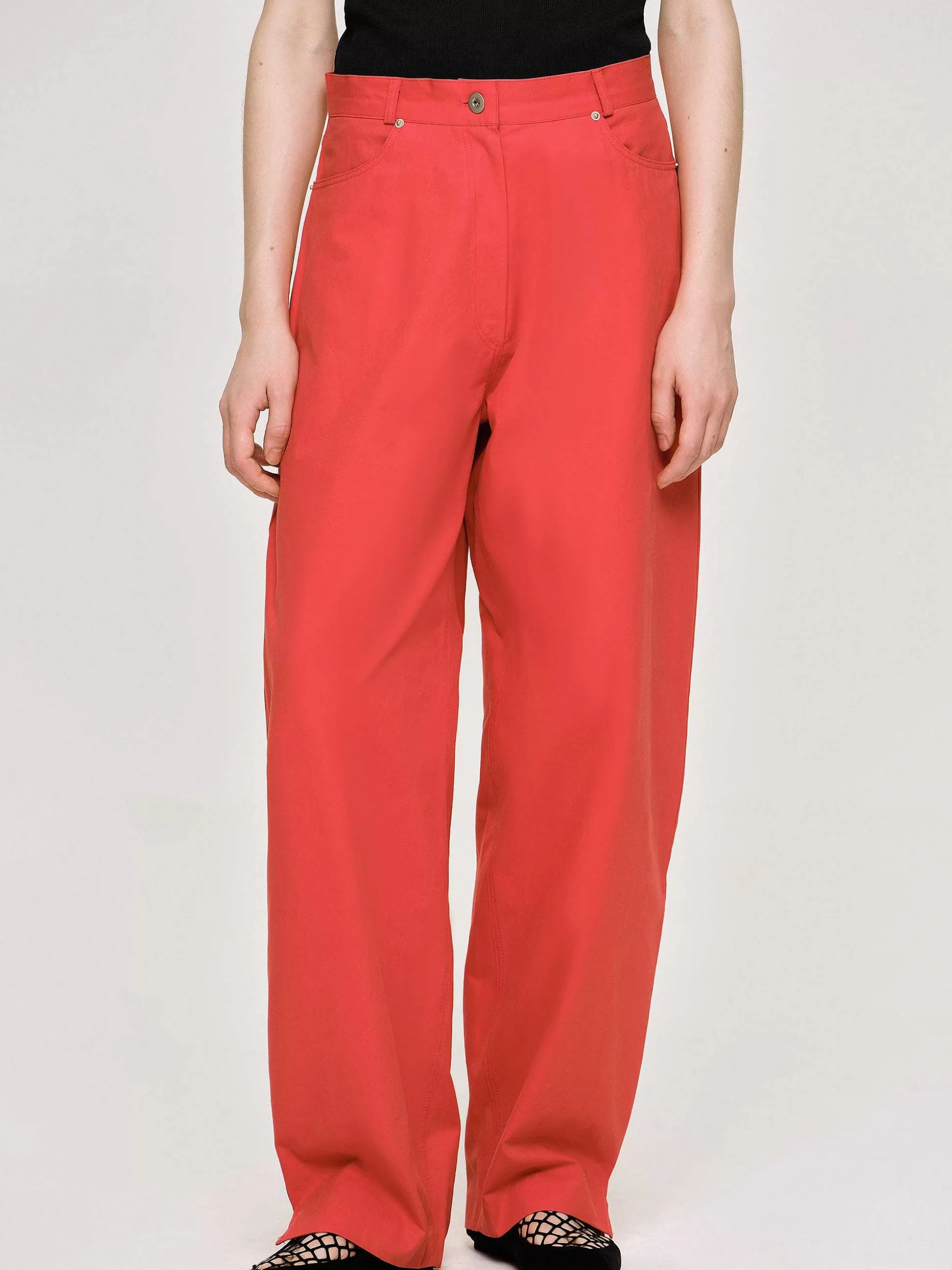 Source Unknown Pantalon A Jambe Cylindrique, Rouge Best