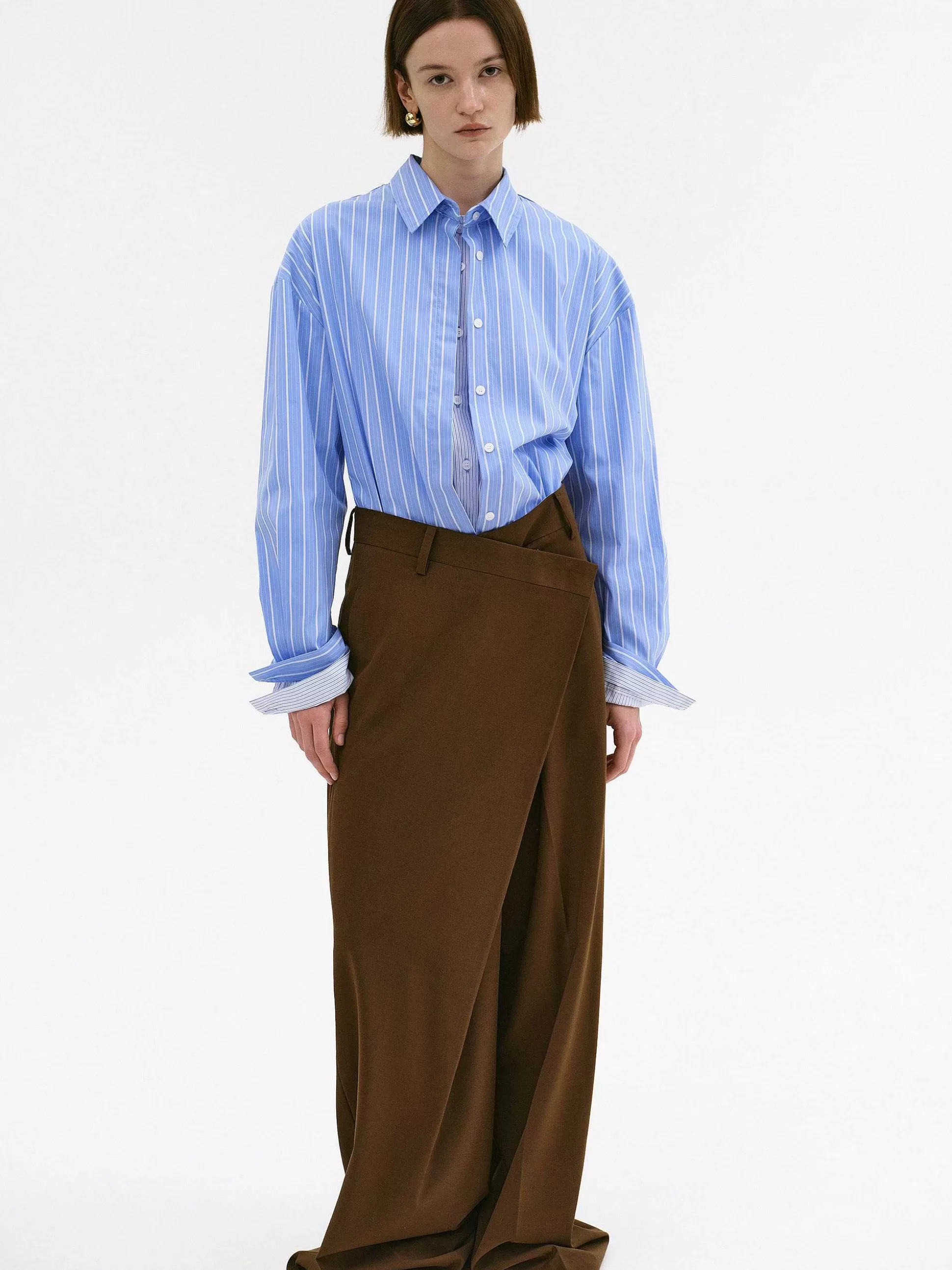 Source Unknown Pantalon Croise Rennert, Marron Selle Sale
