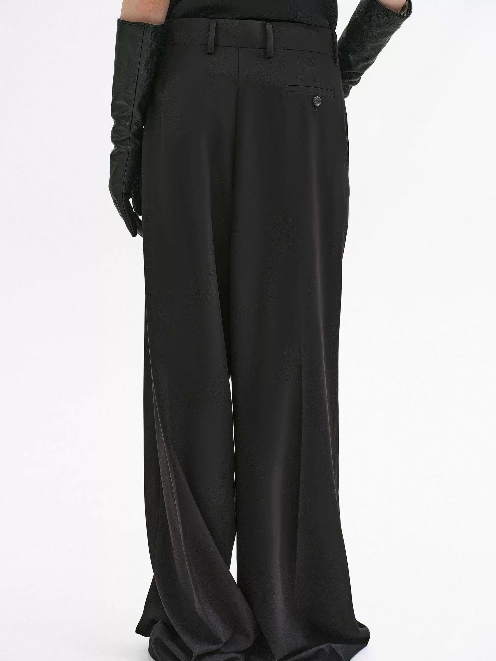 Source Unknown Pantalon Croise Rennert, Noir Cheap