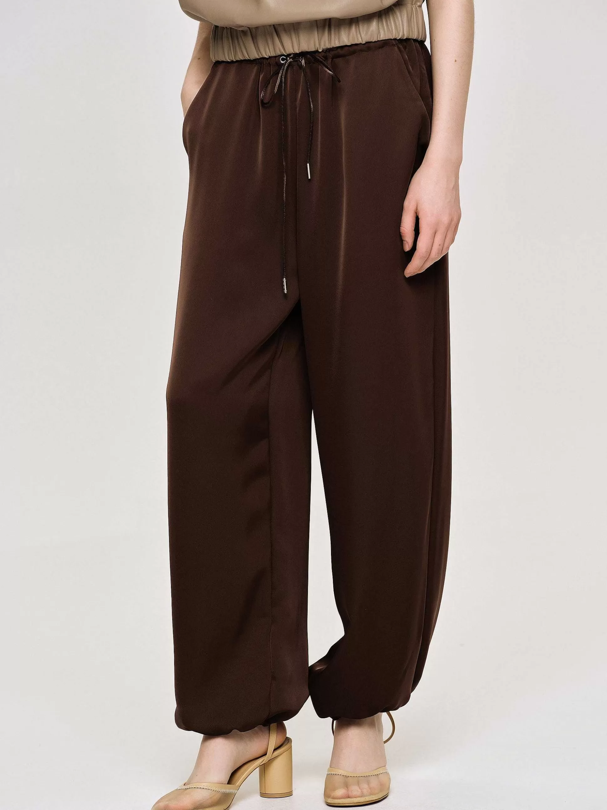 Source Unknown Pantalon De Jogging En Satin, Rouge Merlot Sale