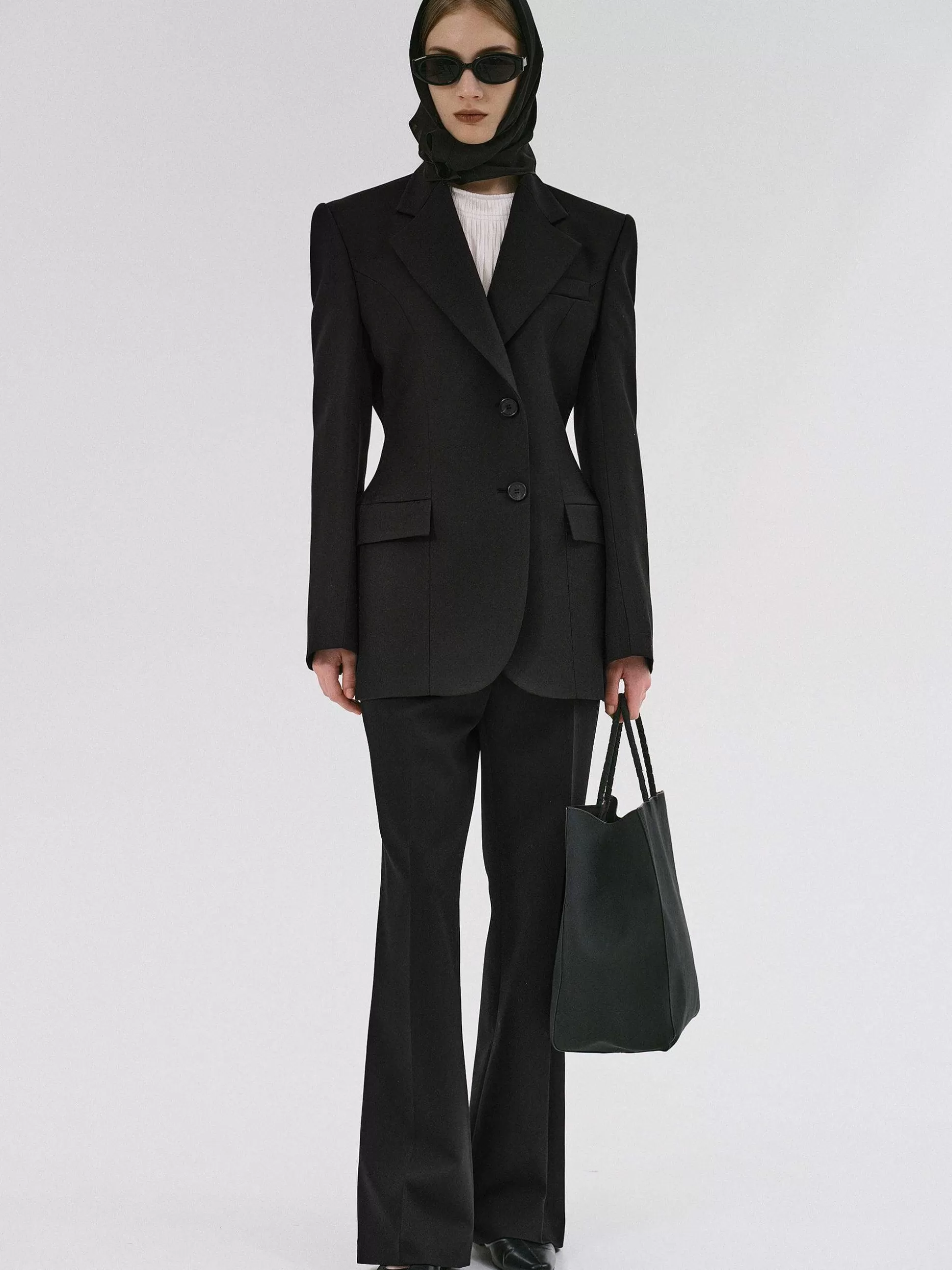 Source Unknown Poldo Sablier Blazer, Noir Sale