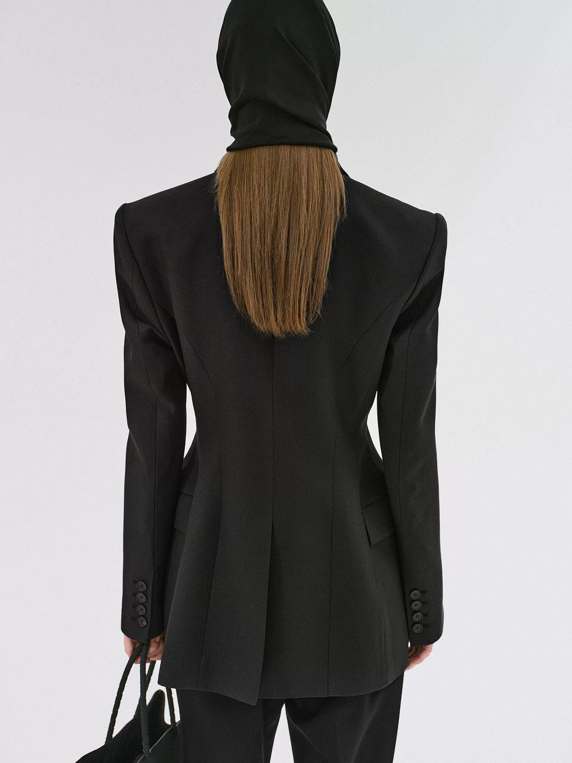 Source Unknown Poldo Sablier Blazer, Noir Sale