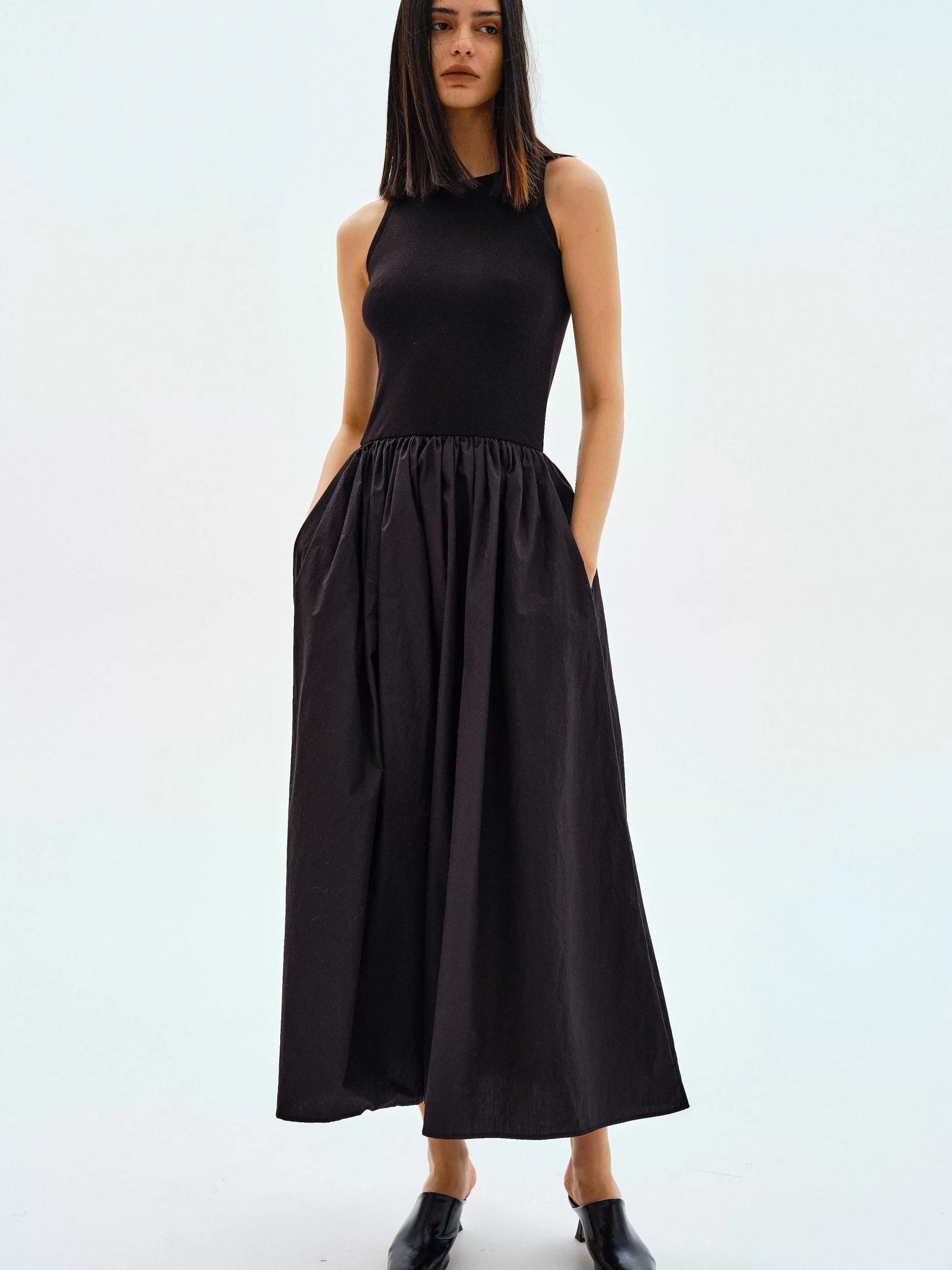 Source Unknown Robe Debardeur En Coton, Noir Store