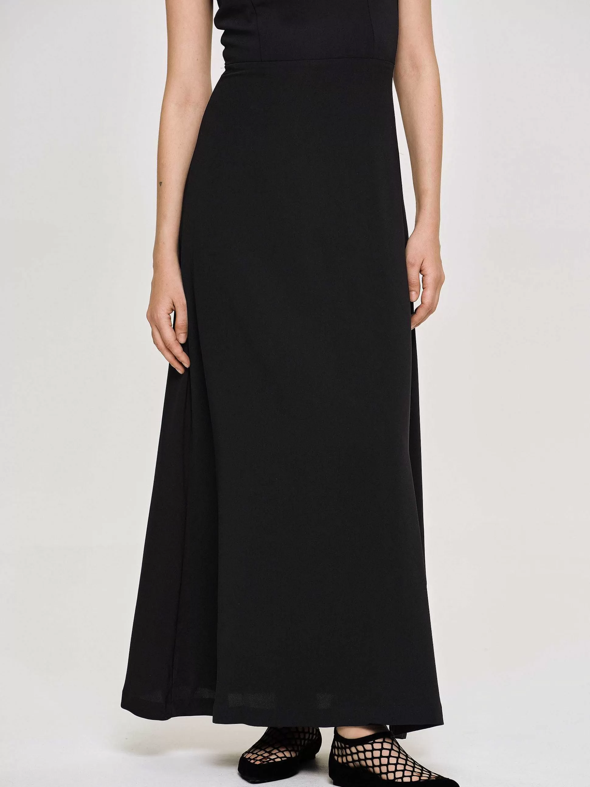 Source Unknown Robe Longue Ajustee, Noir Store