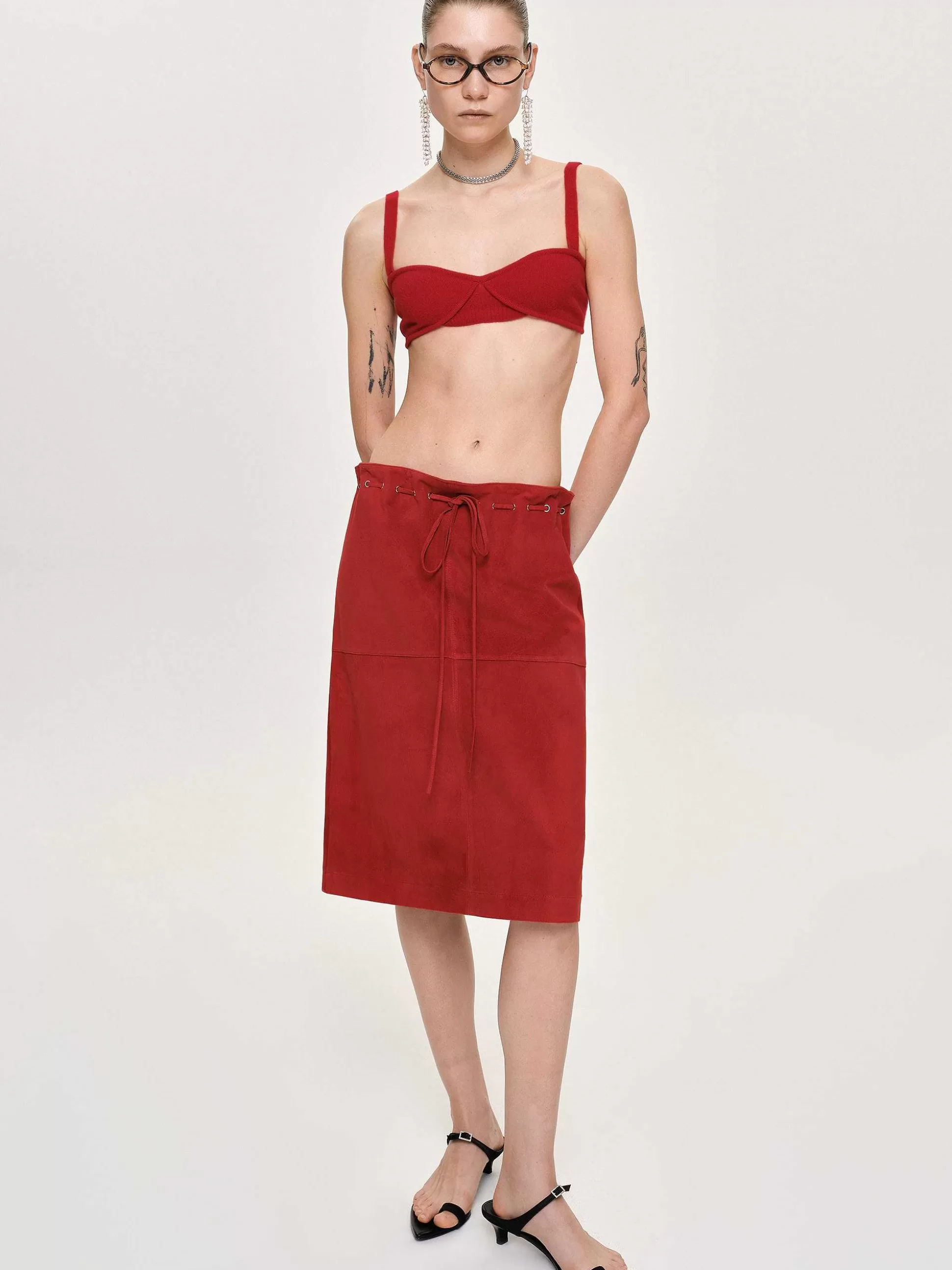 Source Unknown Soutien-Gorge En Tricot Cotele, Rouge Hot