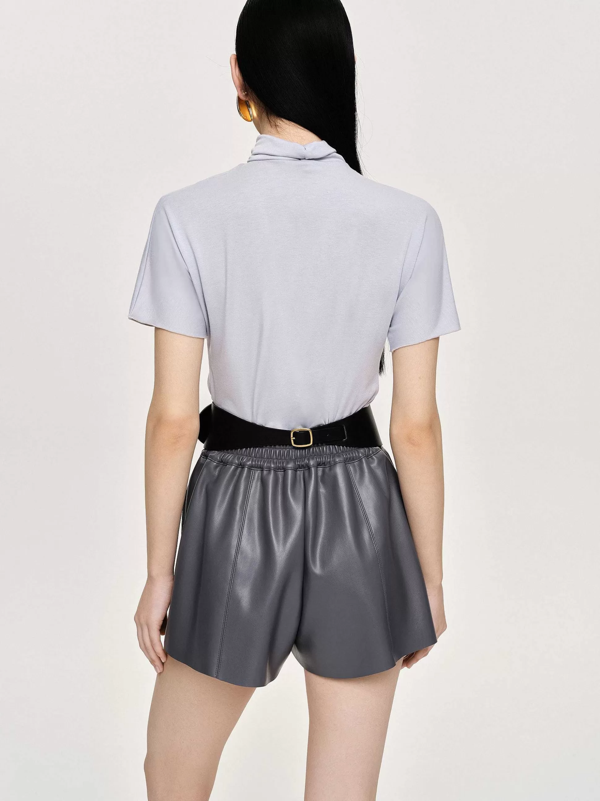 Source Unknown T-Shirt A Col Croise Daye, Gris Brume Store